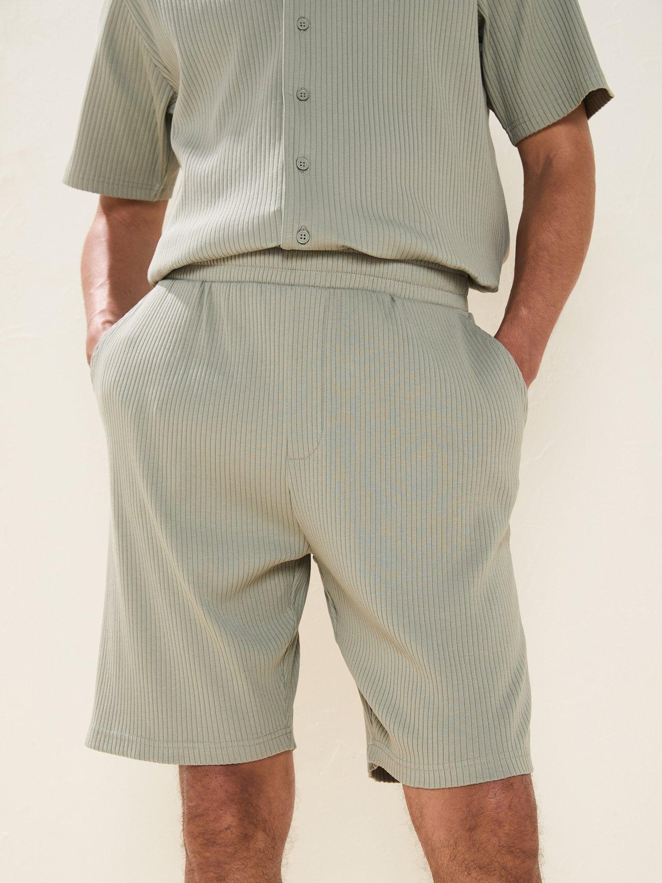  image of very-man-jersey-rib-shorts-sage