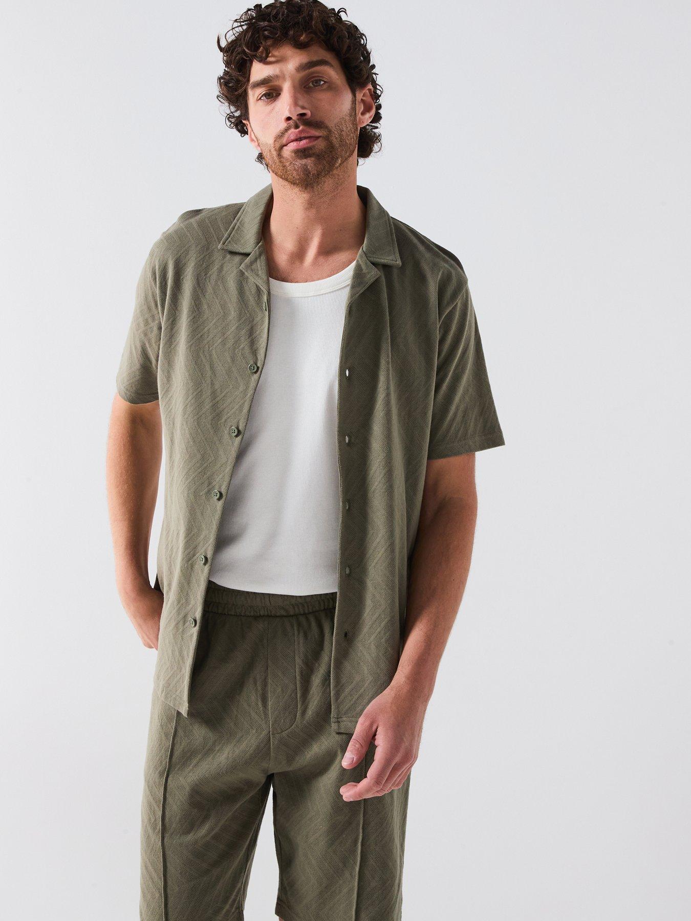 very-man-jersey-texture-revere-shirt-khaki