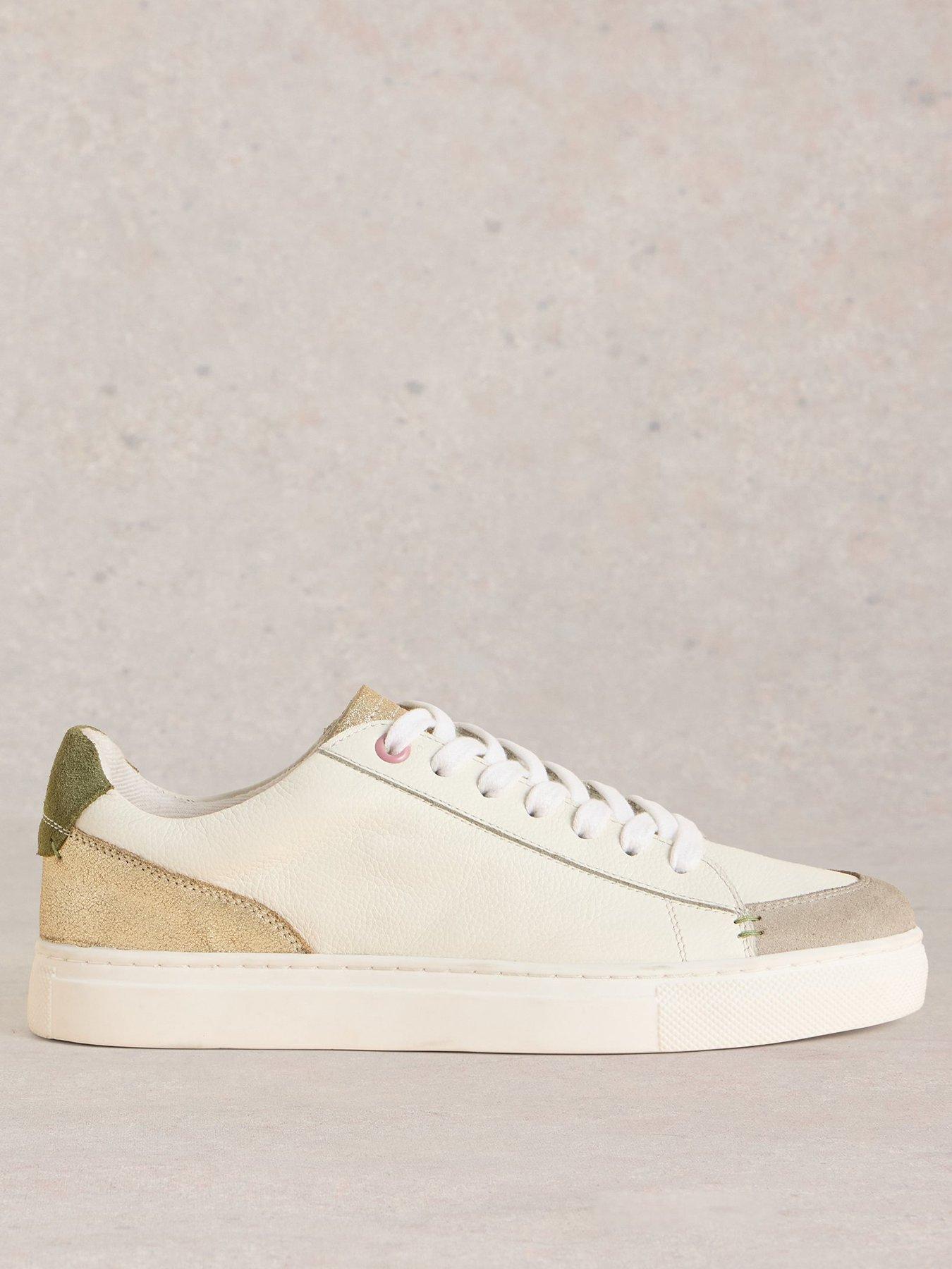 Image 1 of 4 of White Stuff Toni Leather Trainer - White
