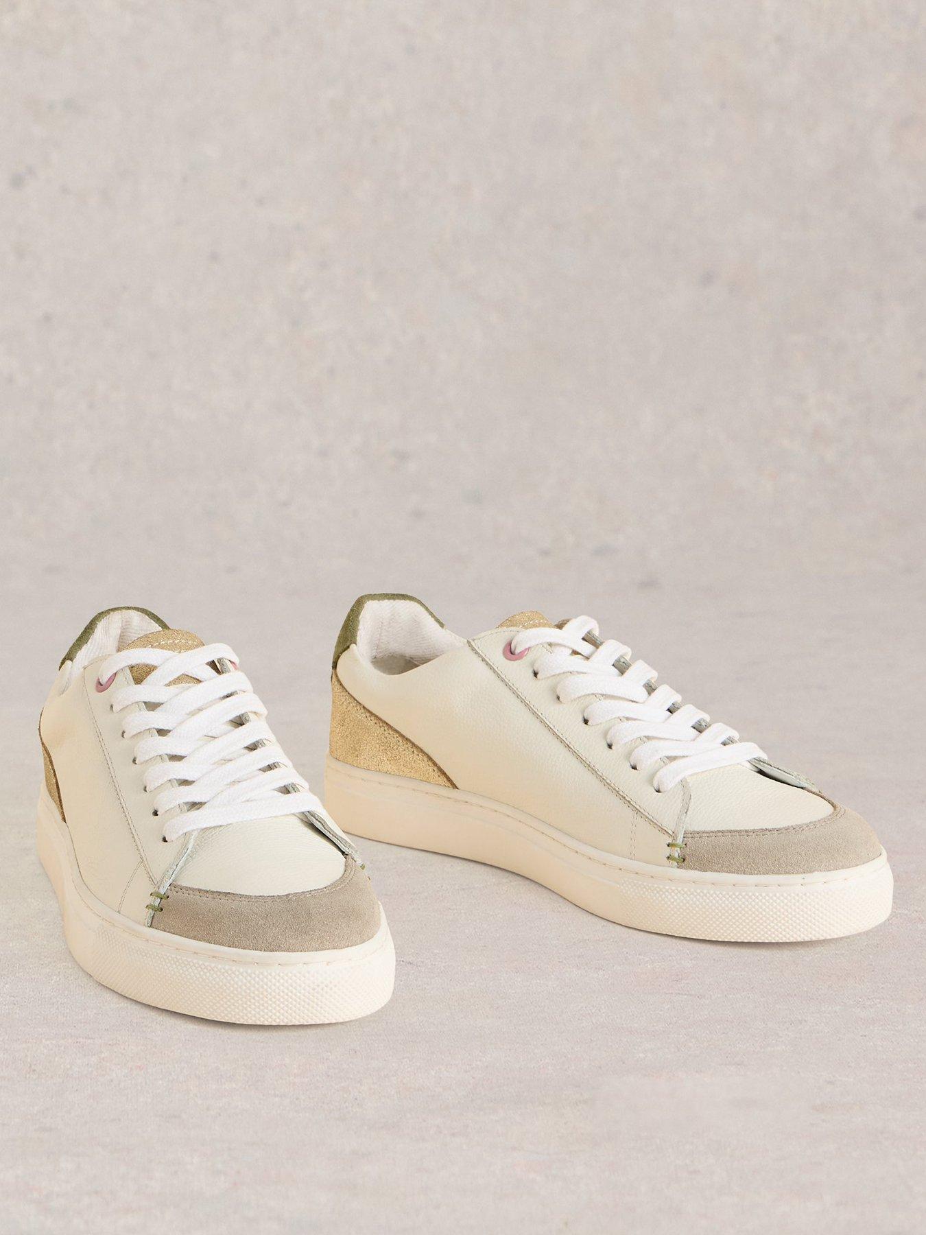 Image 2 of 4 of White Stuff Toni Leather Trainer - White