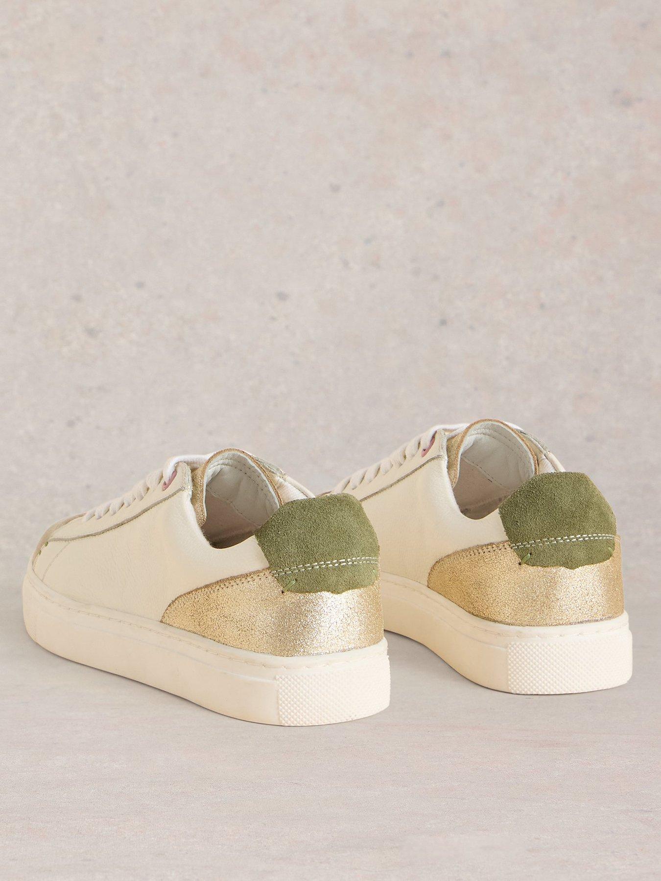 Image 3 of 4 of White Stuff Toni Leather Trainer - White