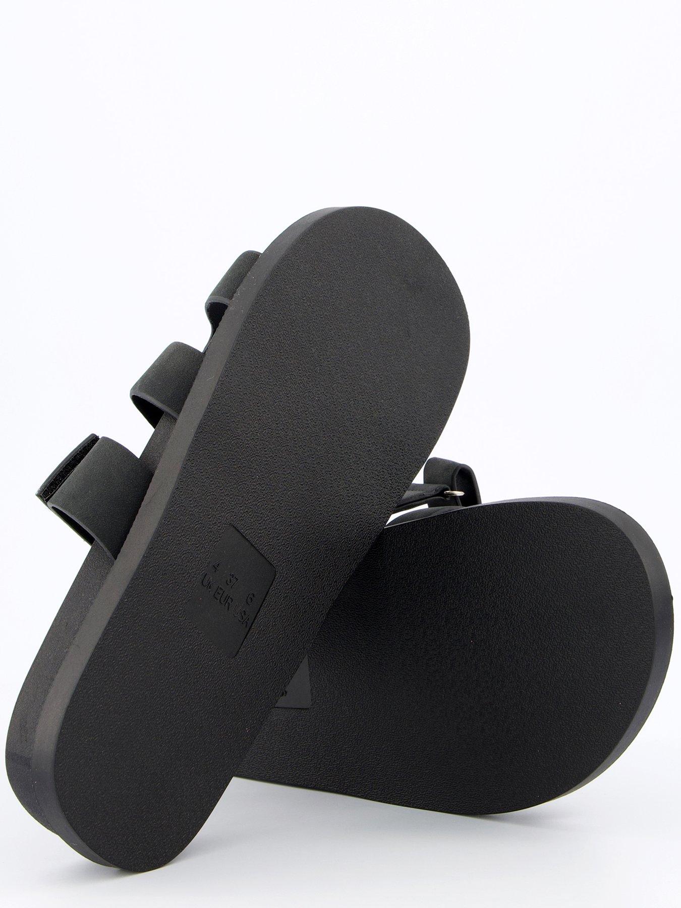  image of v-by-very-wide-fit-adjustable-strap-footbed-slider-sandal-black
