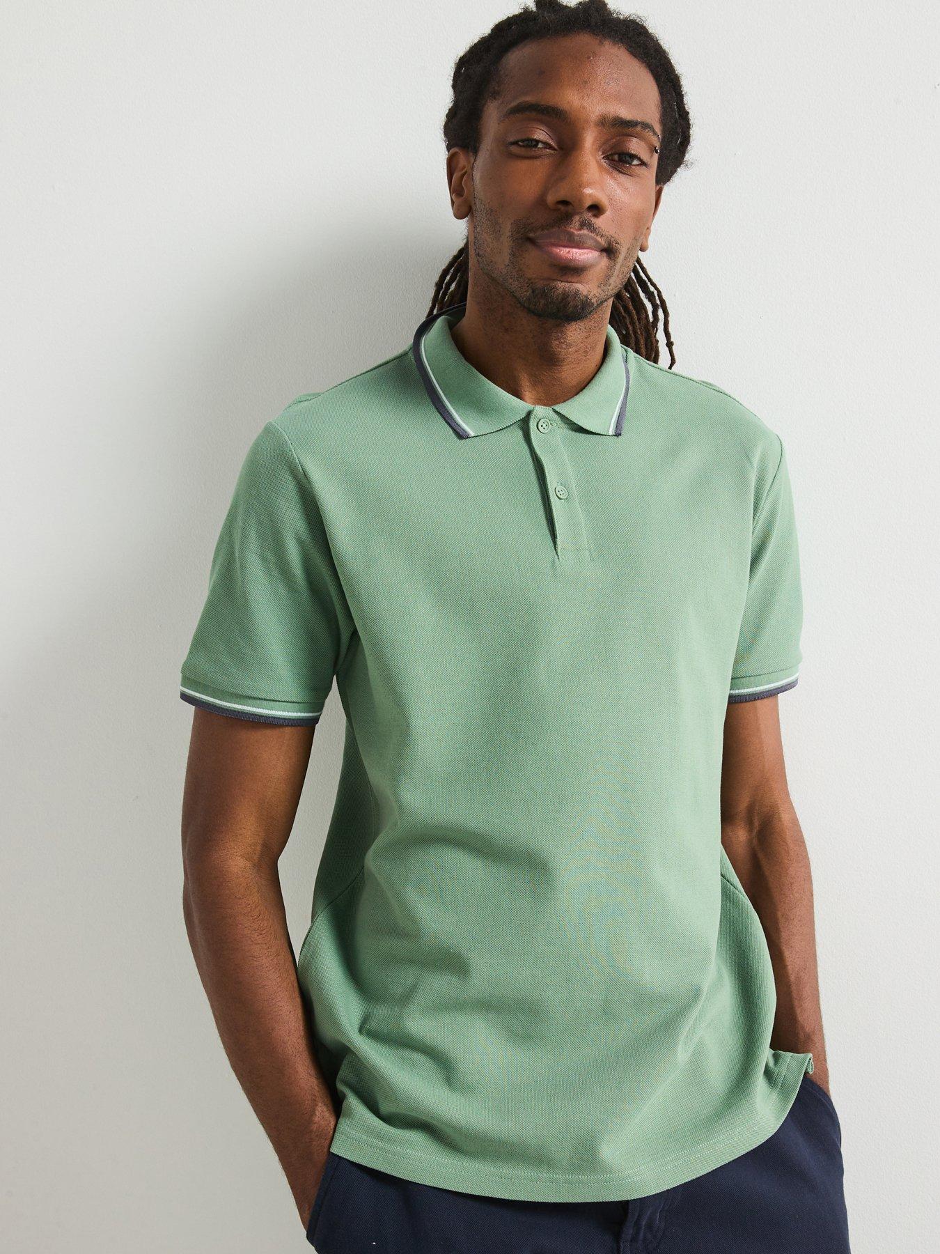 everyday-tipped-pique-polo-top-green
