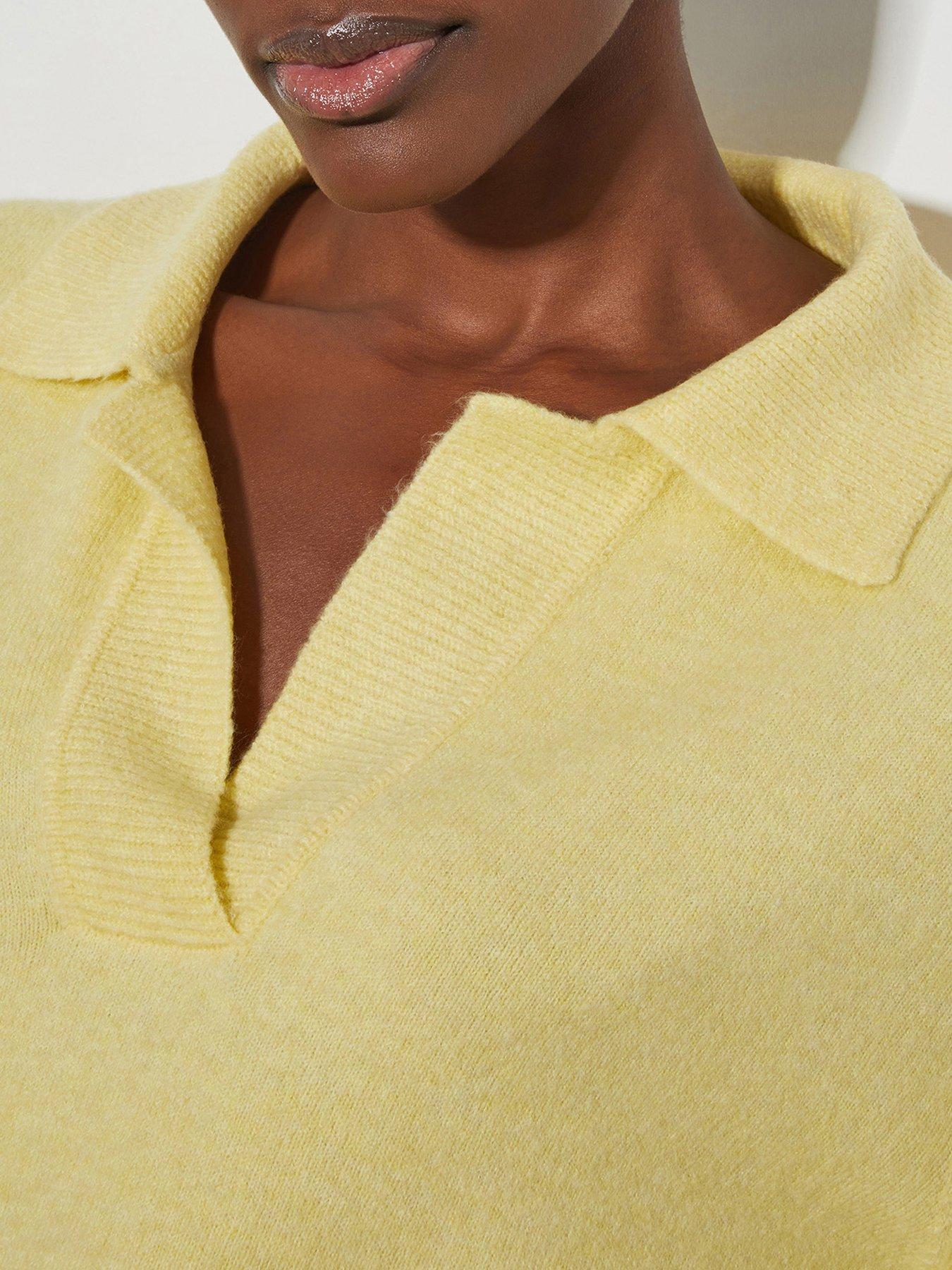 Image 4 of 4 of Monsoon Carla Collar Jumper - Yellow