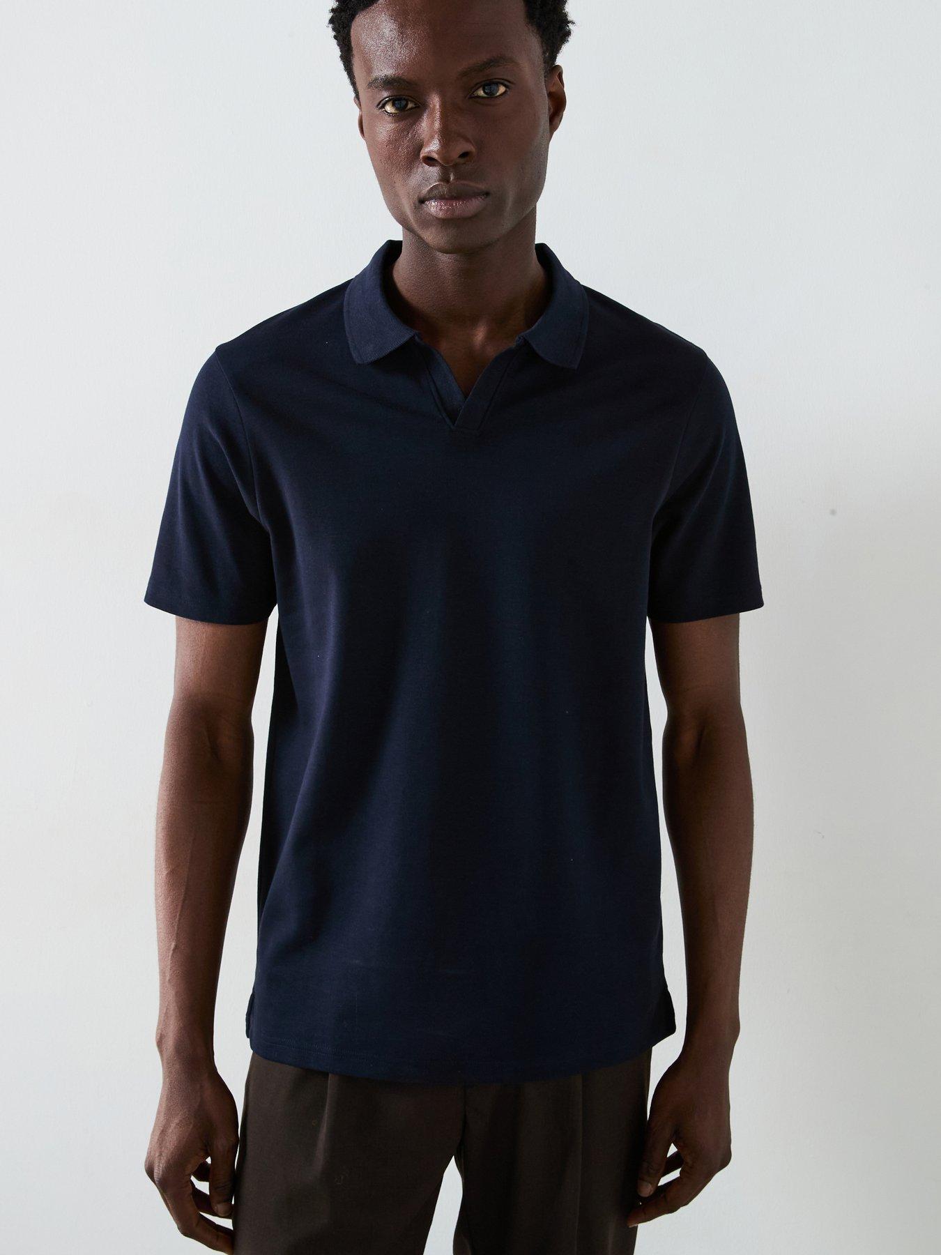 front image of very-man-interlock-notch-polo-navy