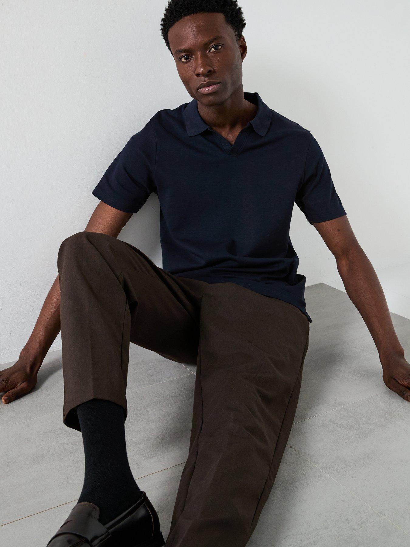  image of very-man-interlock-notch-polo-navy