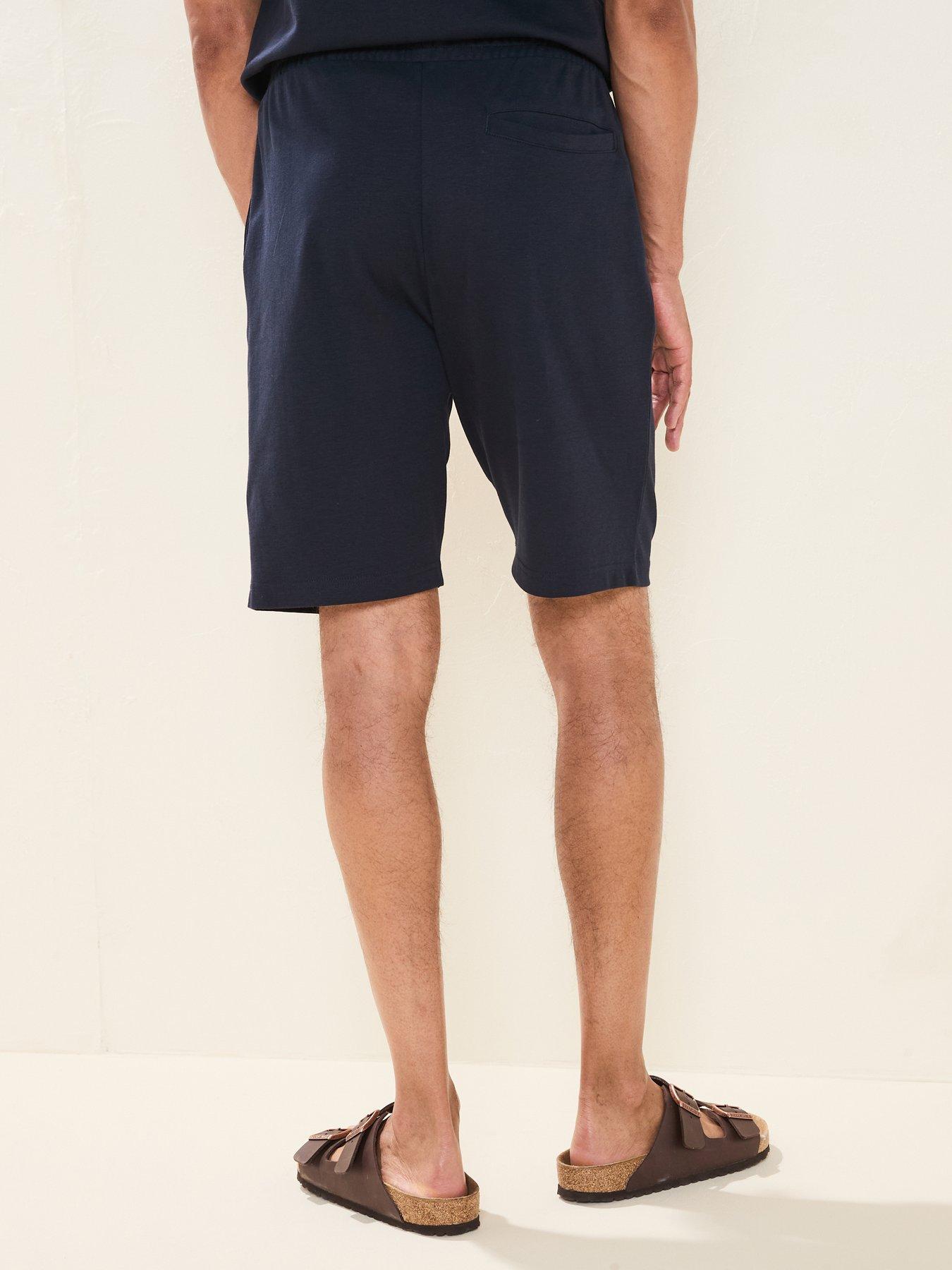 stillFront image of very-man-interlock-pleated-shorts-navy