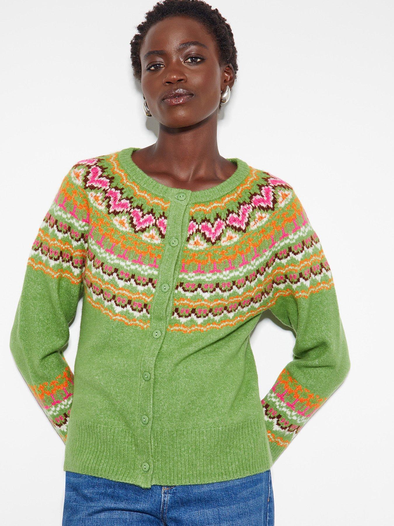 Monsoon Fenn Fairisle Cardigan littlewoods