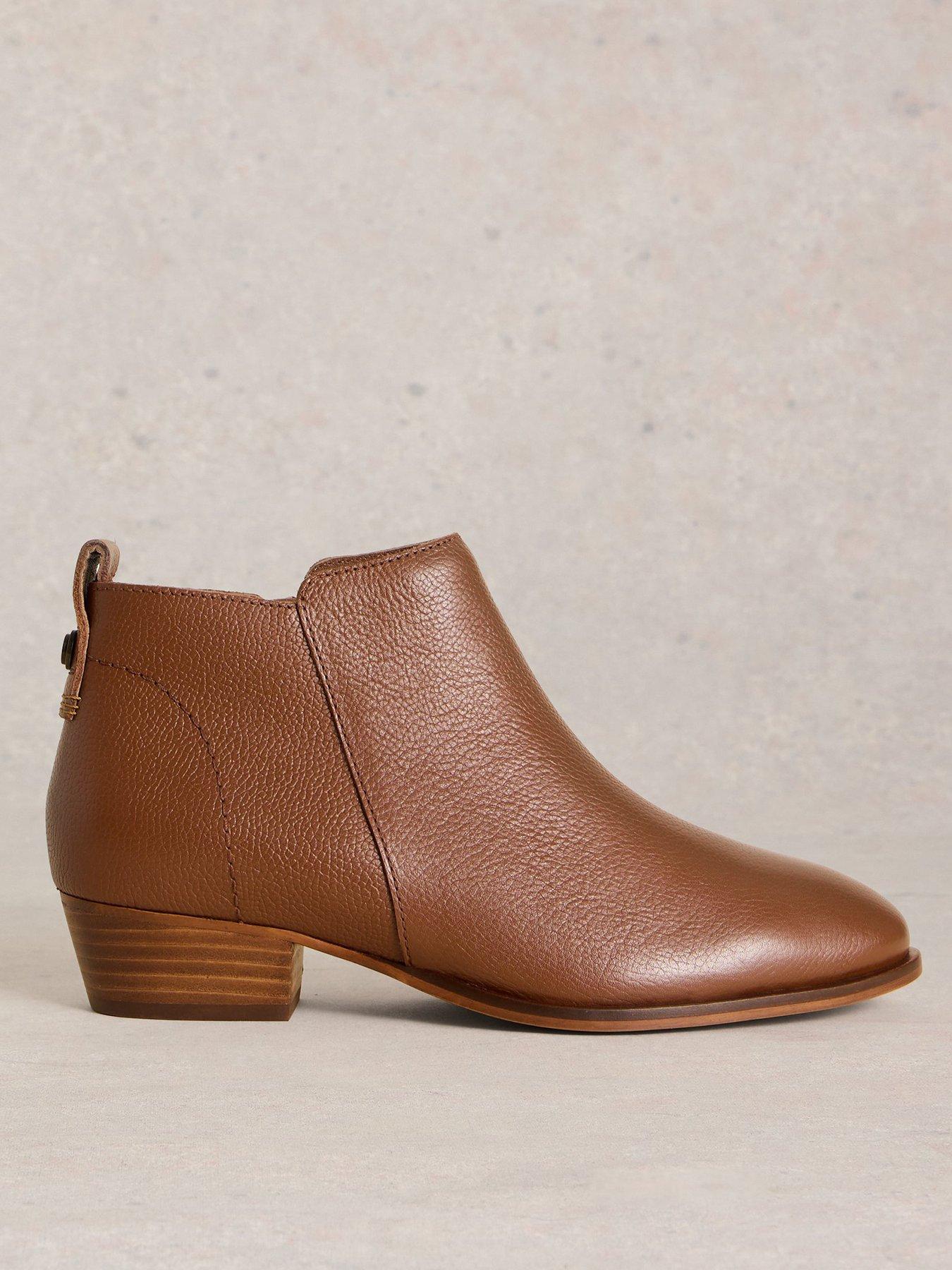 undefined Willow Leather Ankle Boot - Brown