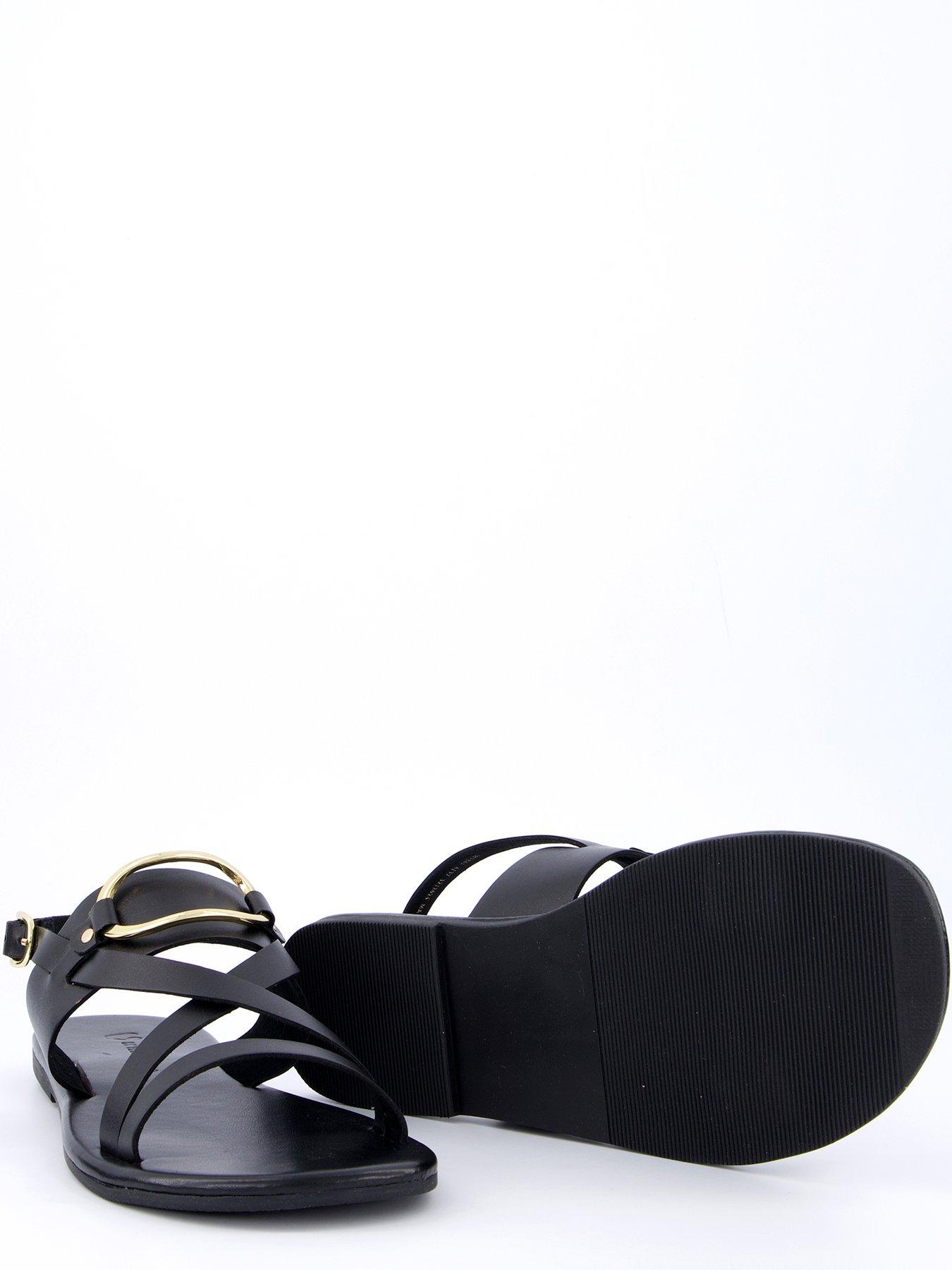  image of v-by-very-leather-strappy-sandal-black