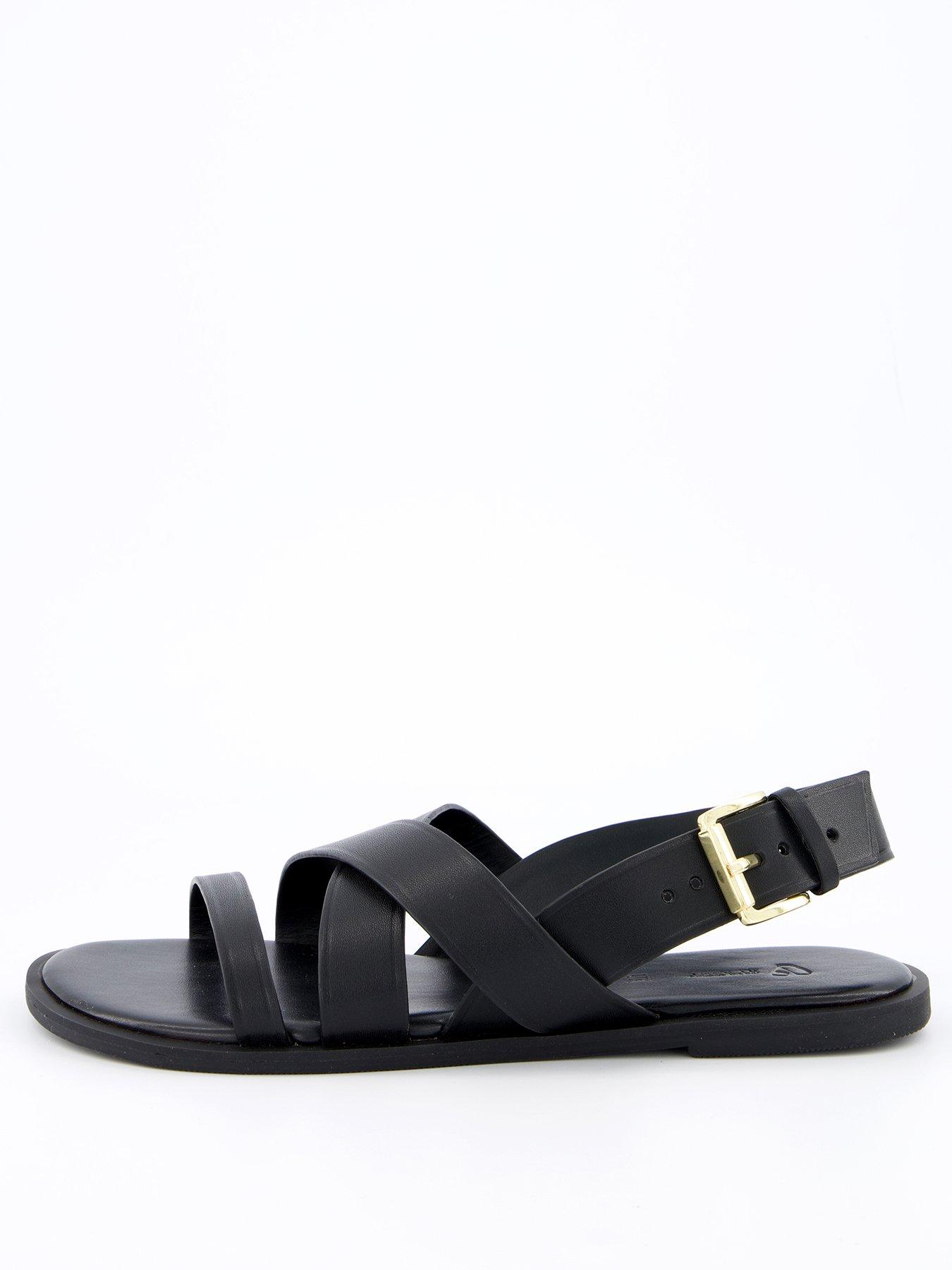 Image 2 of 5 of V by Very Extra Wide Fit Strappy Sandal - Black