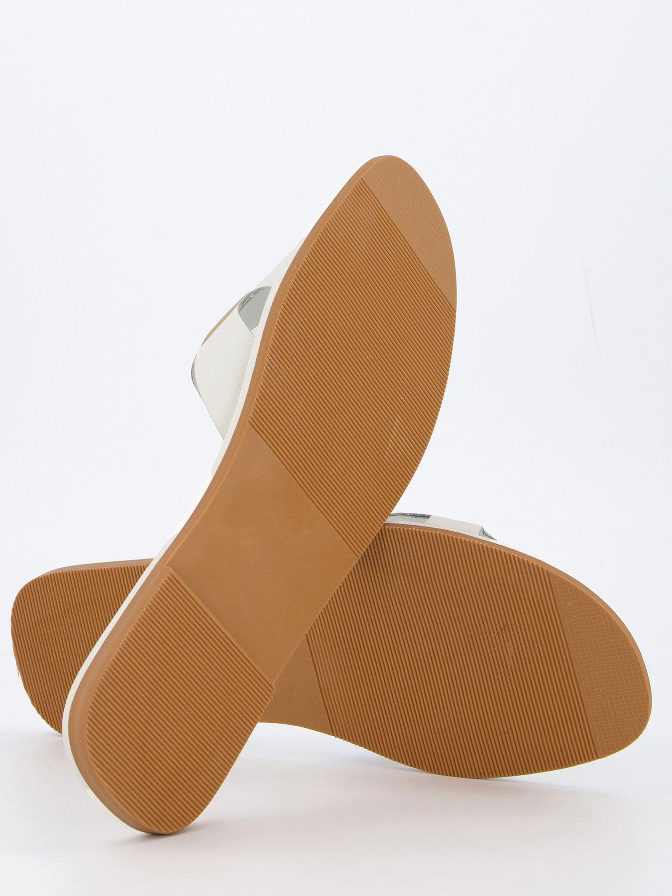 image of v-by-very-large-metal-eyelet-slider-white