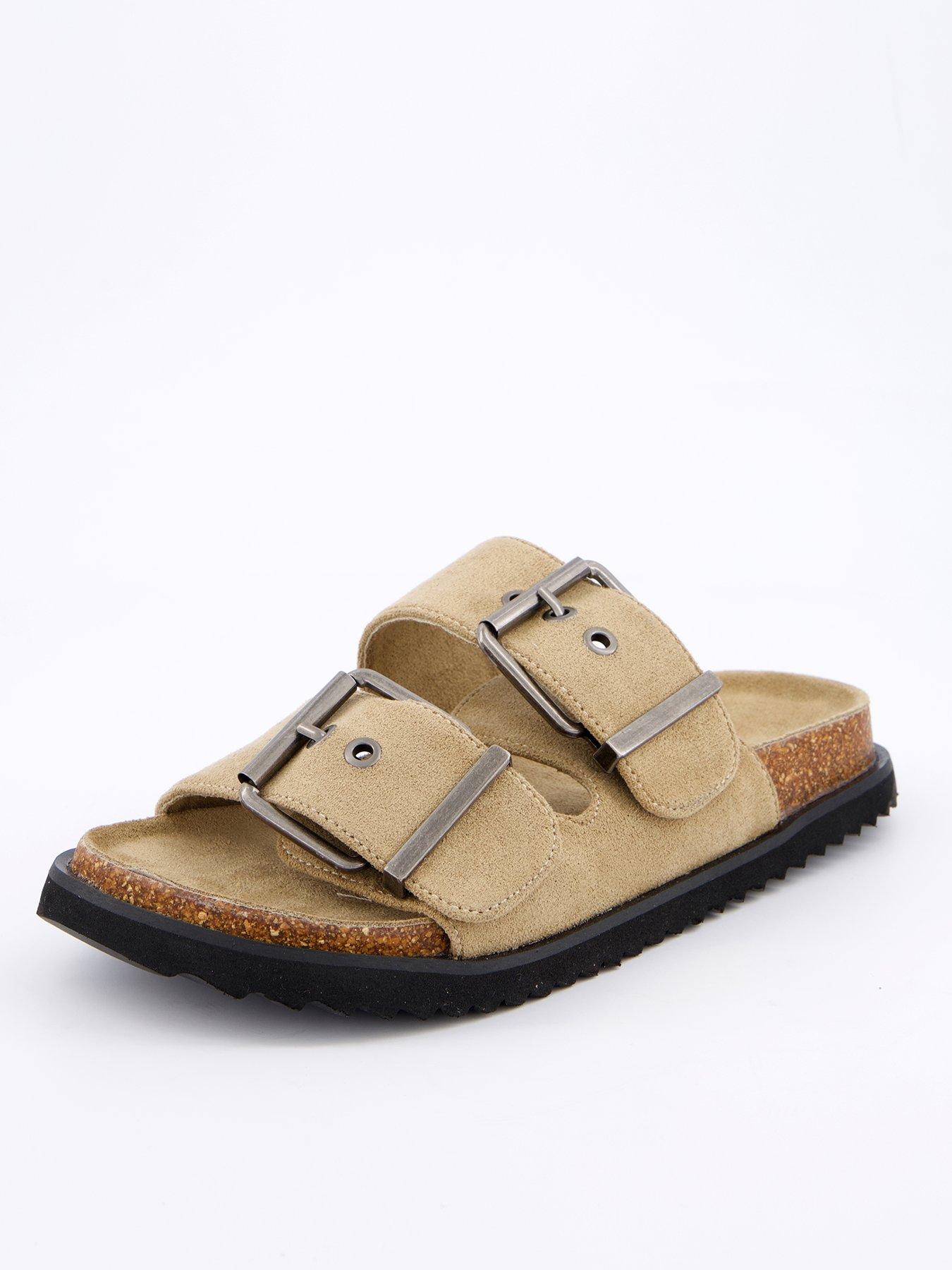 image of everyday-extra-wide-fit-footbed-sandals-taupe