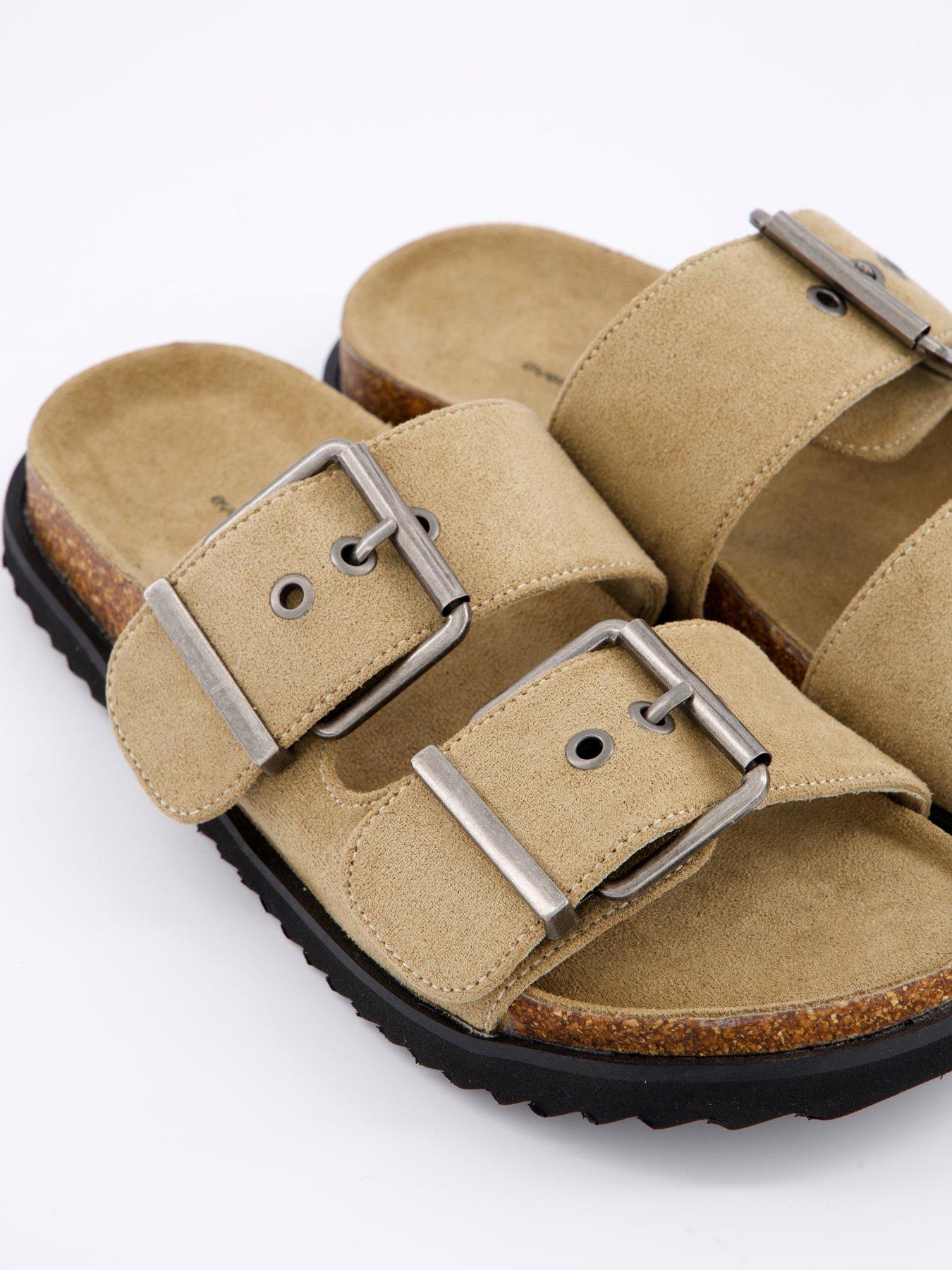 image of everyday-extra-wide-fit-footbed-sandals-taupe