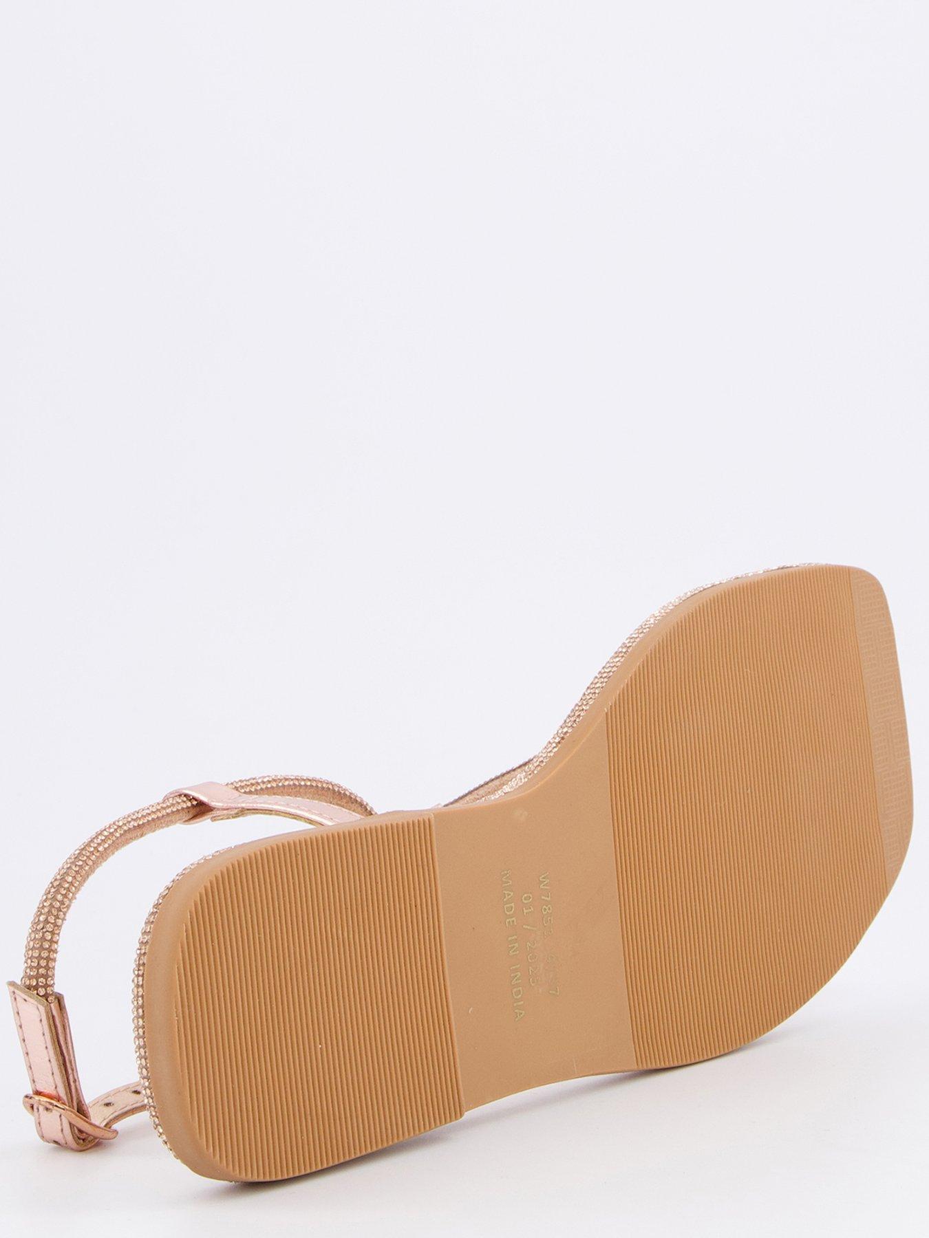  image of v-by-very-diamante-toe-post-sandal-rose