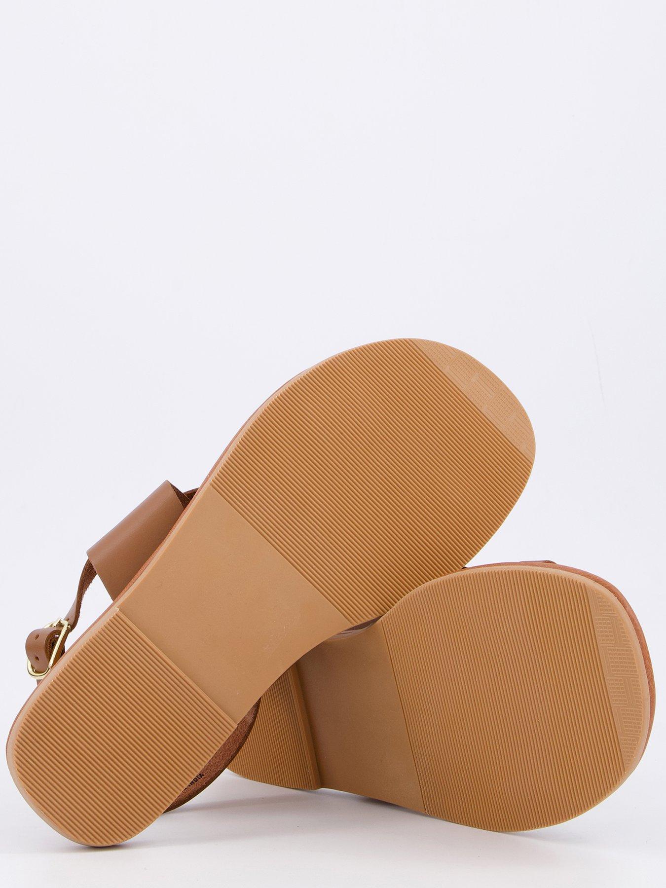  image of v-by-very-leather-strappy-sandal-tan