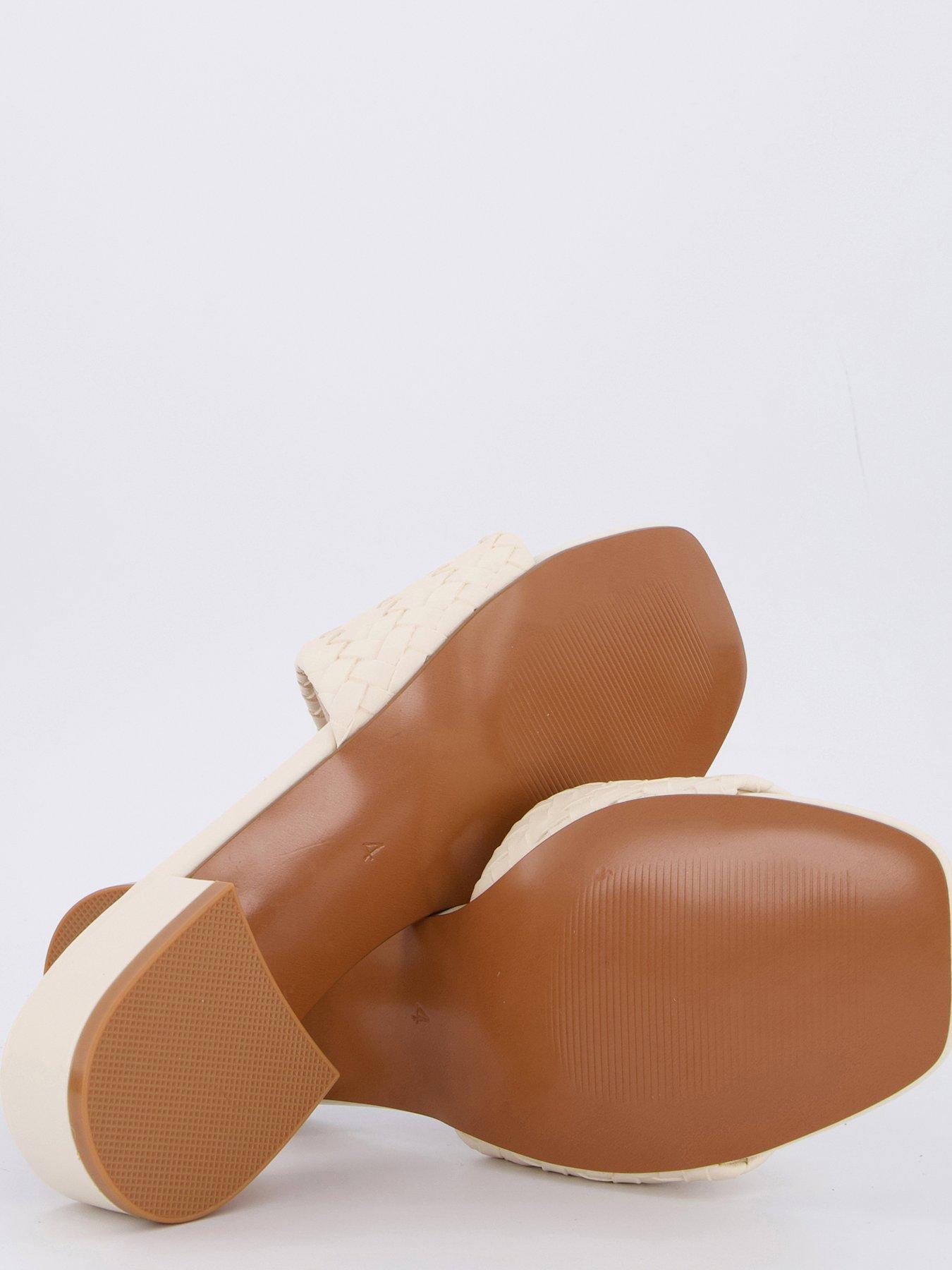  image of v-by-very-weave-low-heel-sliders-cream