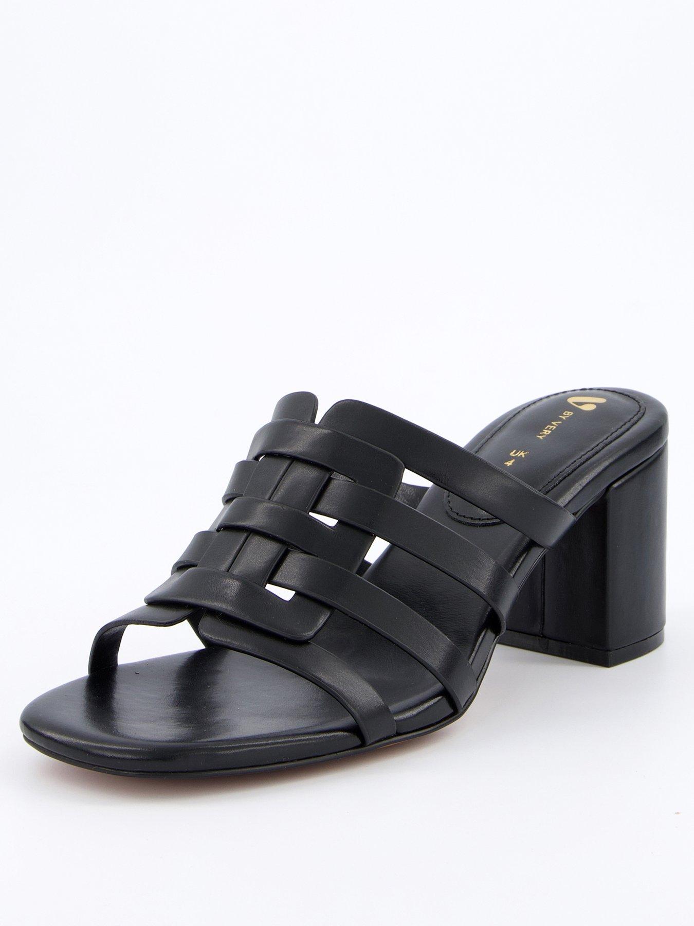 Image 2 of 7 of V by Very Block Heel Mule Sandal - Black