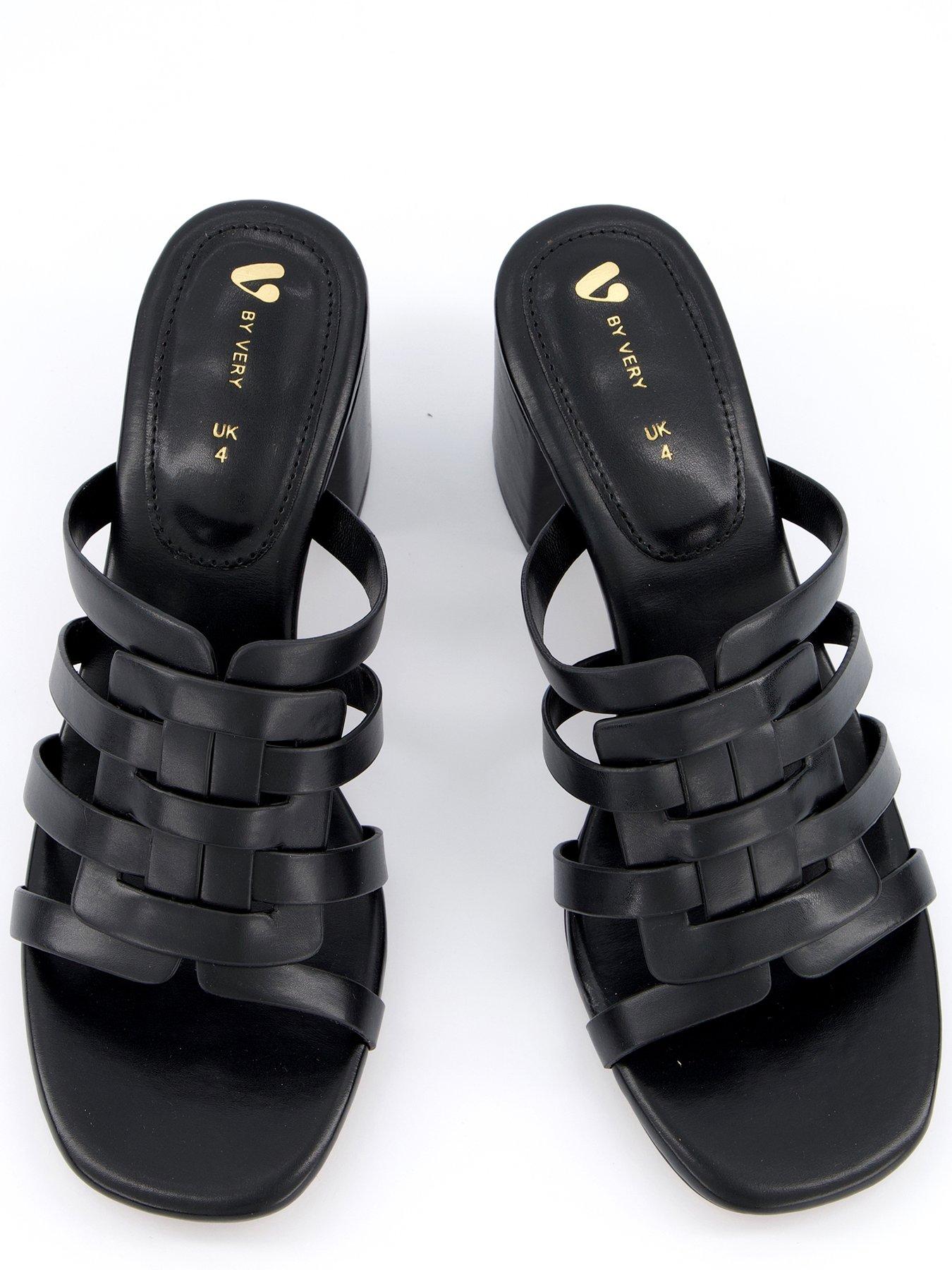 Image 3 of 7 of V by Very Block Heel Mule Sandal - Black