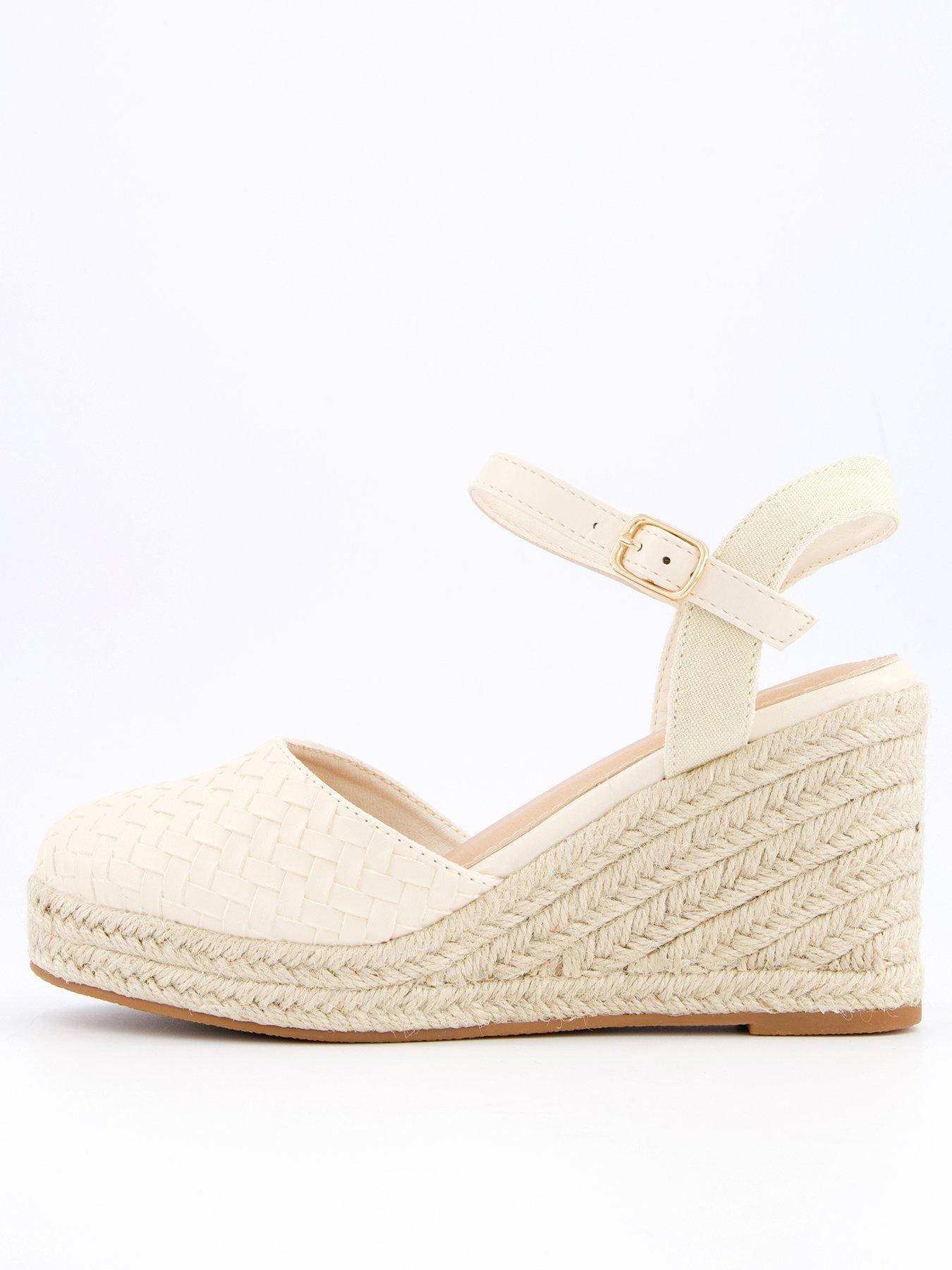  image of v-by-very-wide-fit-closed-toe-weave-espadrille-sandal-cream