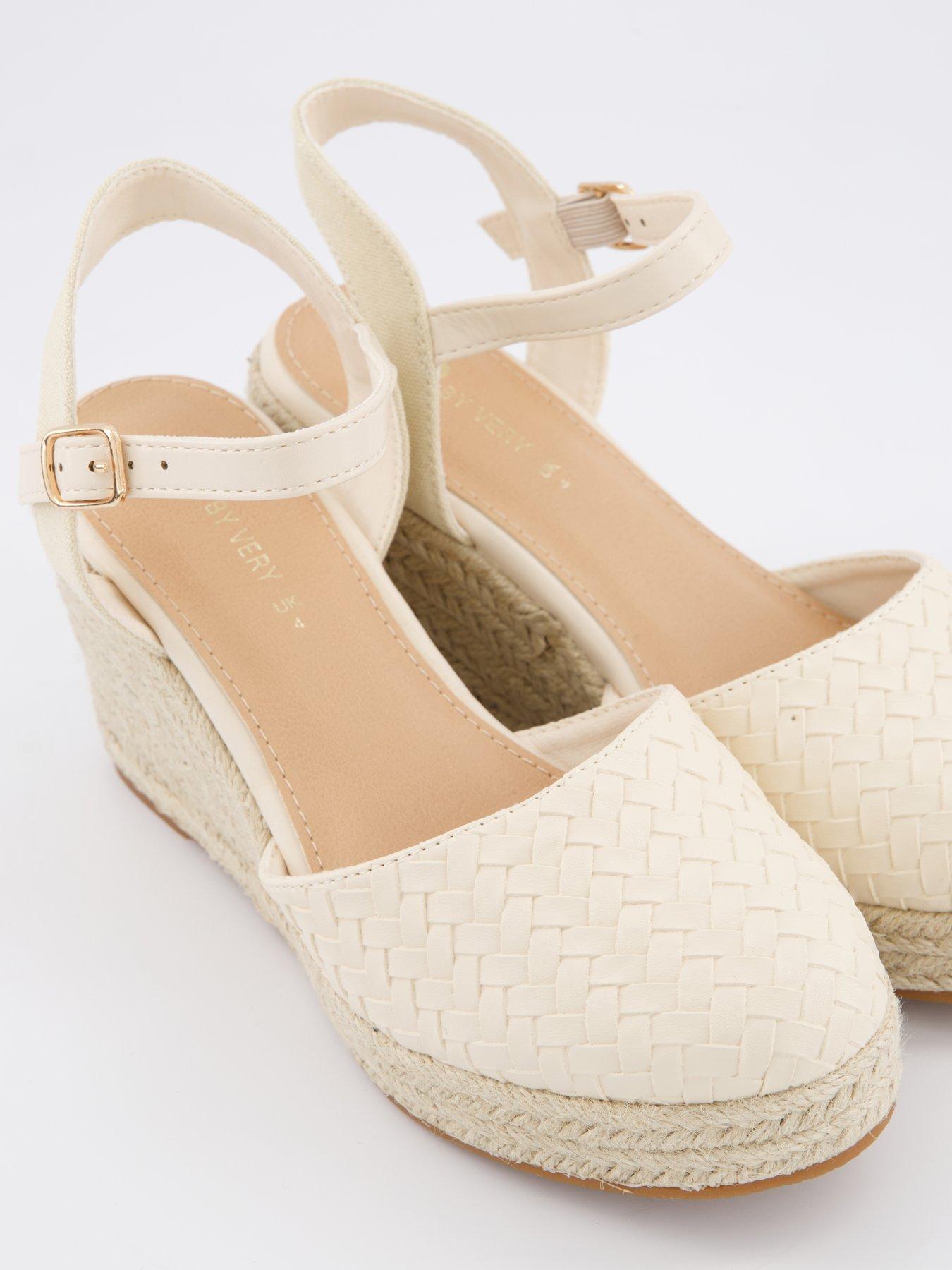  image of v-by-very-wide-fit-closed-toe-weave-espadrille-sandal-cream
