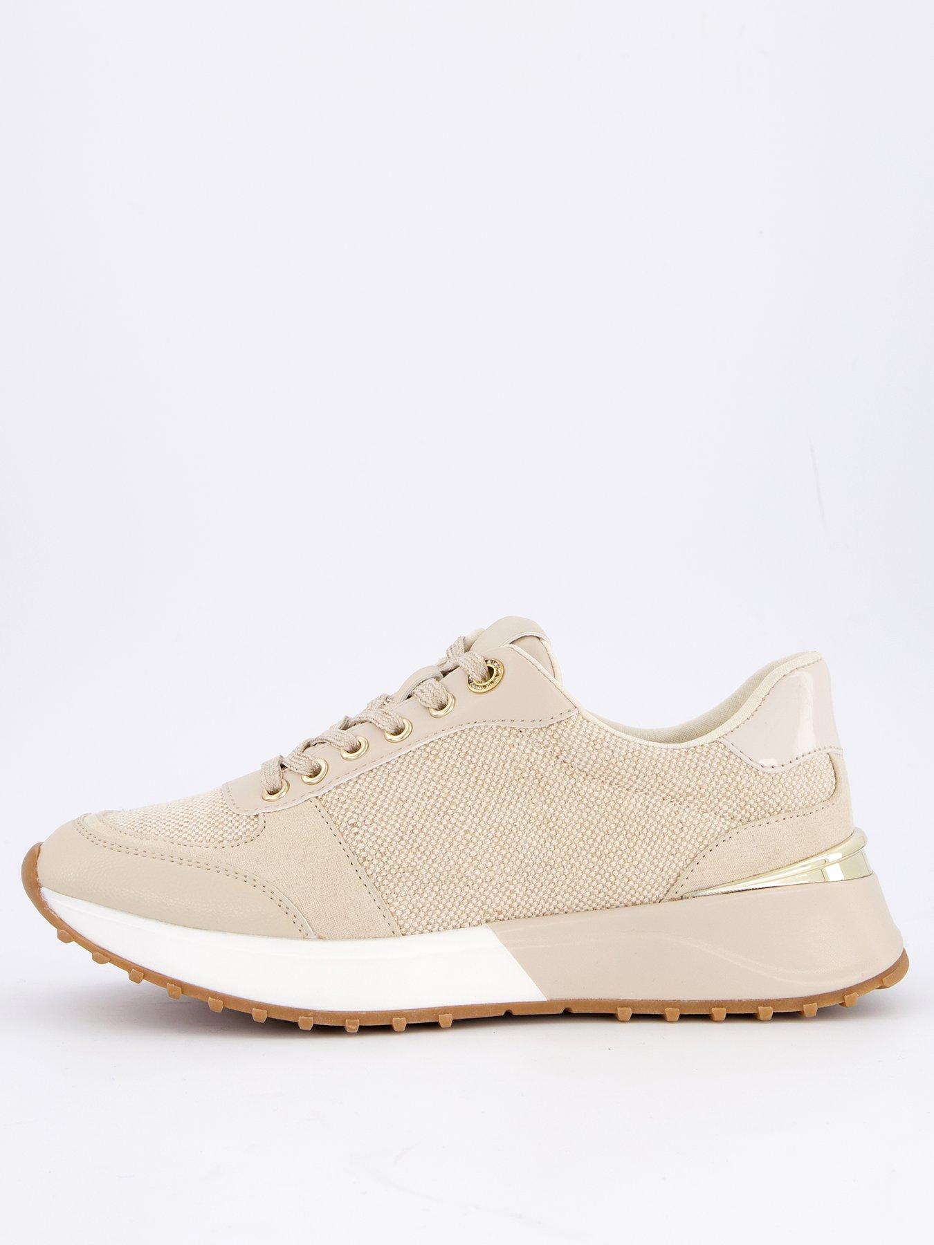  image of v-by-very-canvas-wedge-trainer-beige