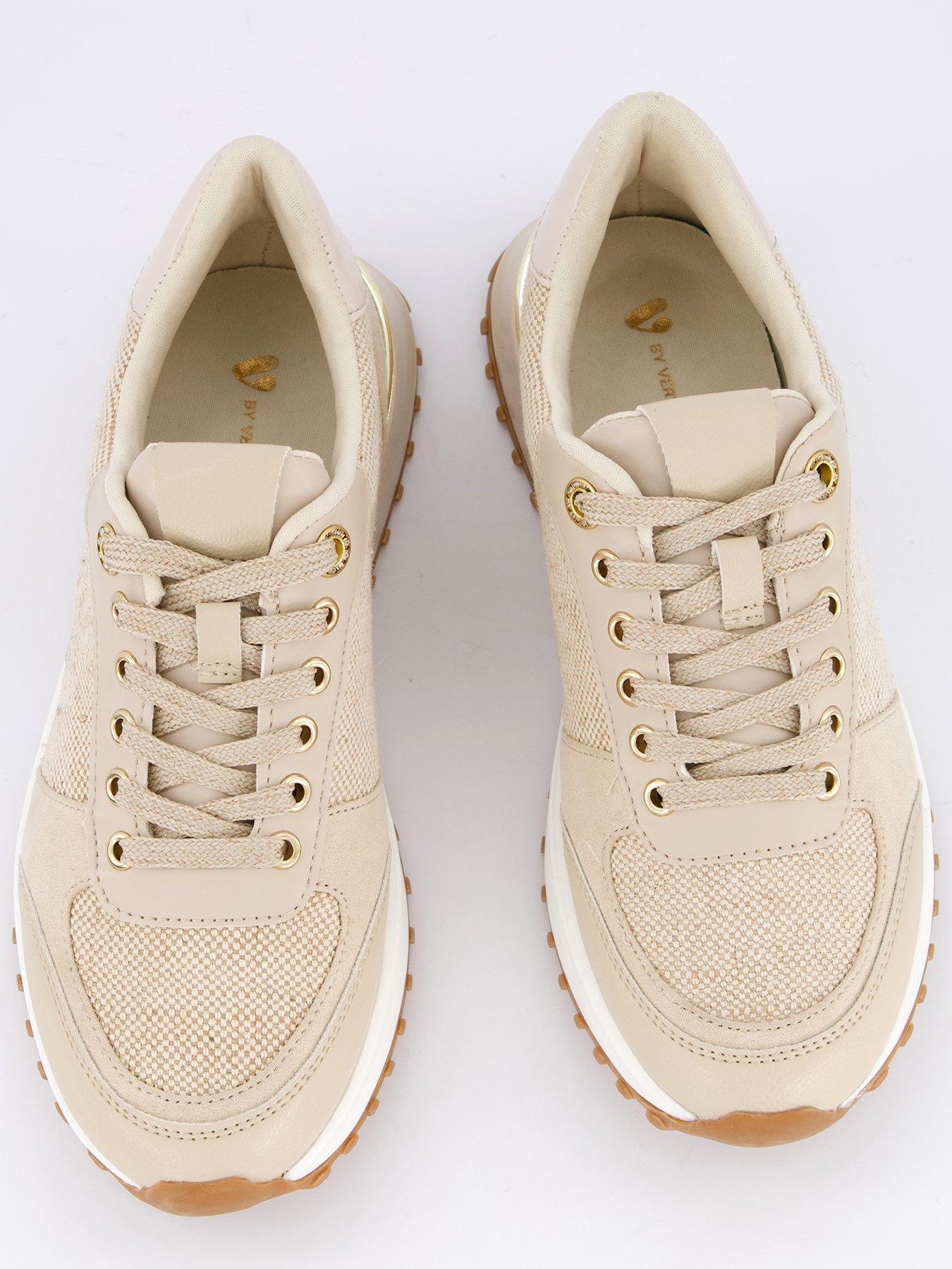 image of v-by-very-canvas-wedge-trainer-beige