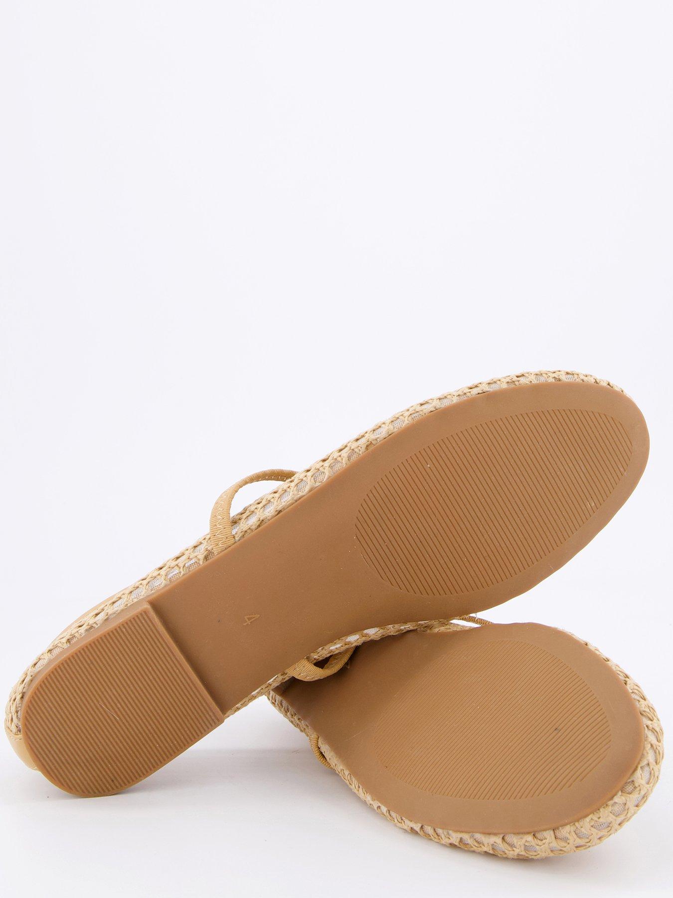  image of v-by-very-mesh-round-toe-ballerina-flatsnbsp--natural