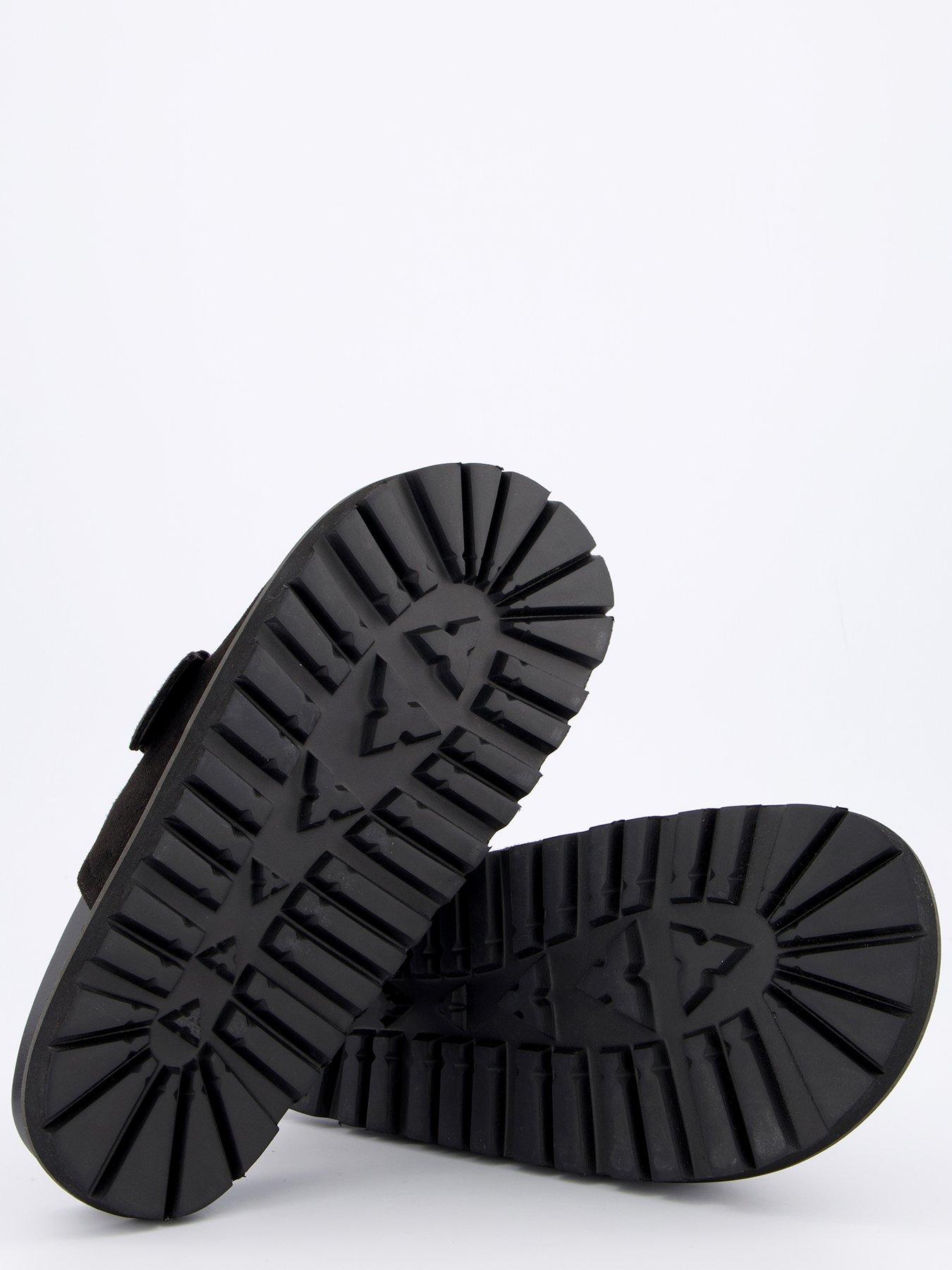  image of v-by-very-closed-toe-mule-with-large-buckle-black