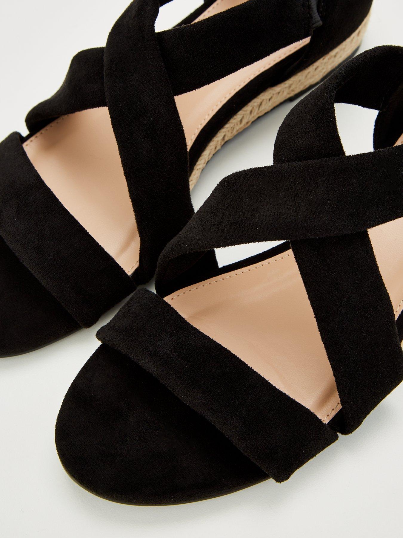  image of everyday-slither-wedge-strappy-sandal-black