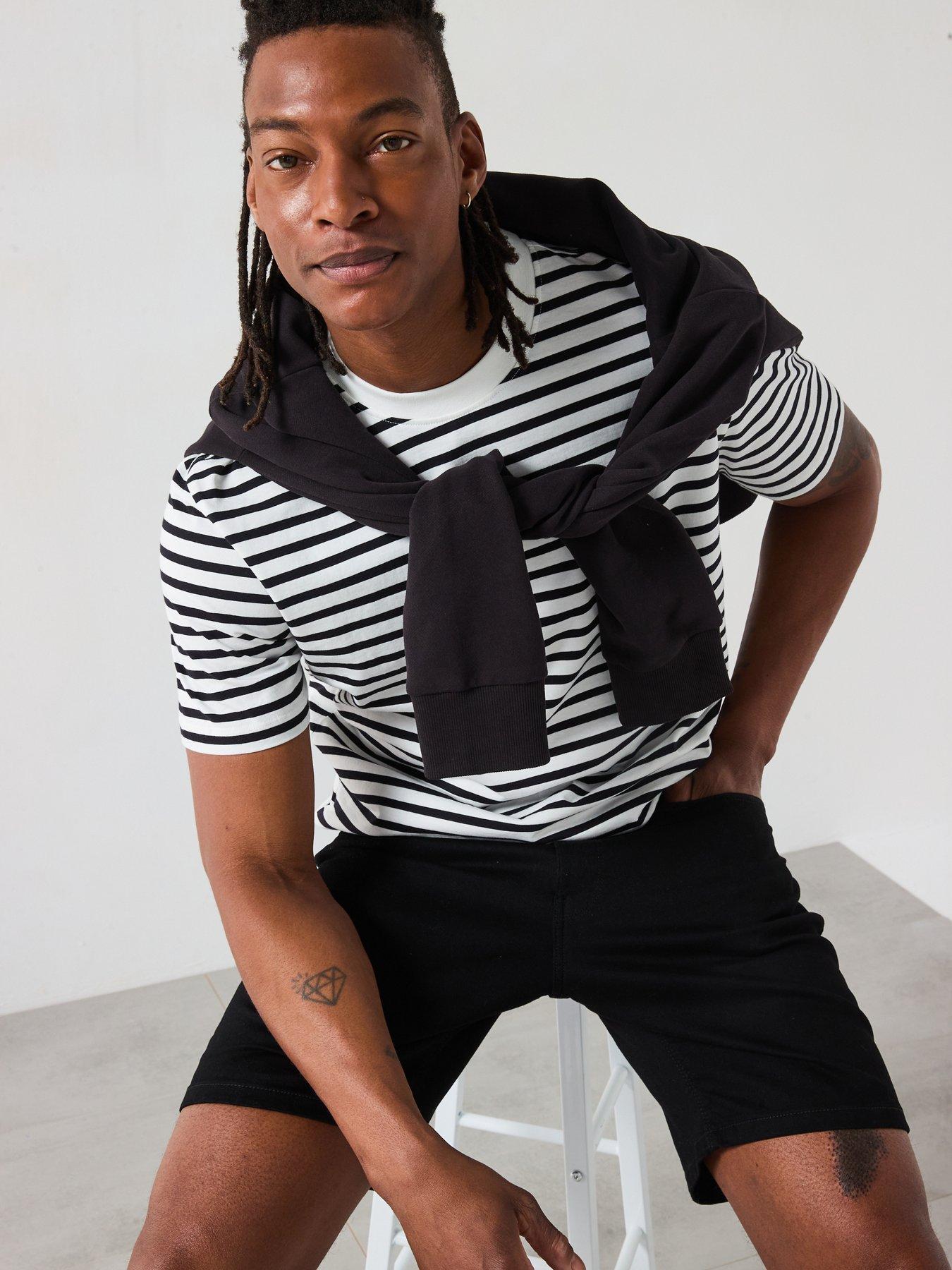  image of very-man-straight-denim-shorts-black