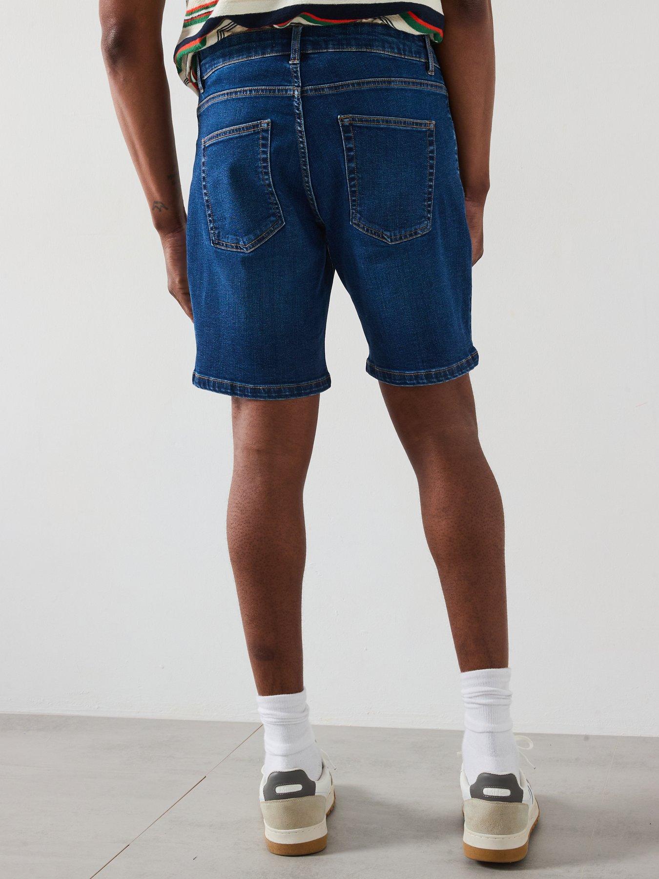 Image 2 of 6 of Very Man Straight Denim Shorts - Blue