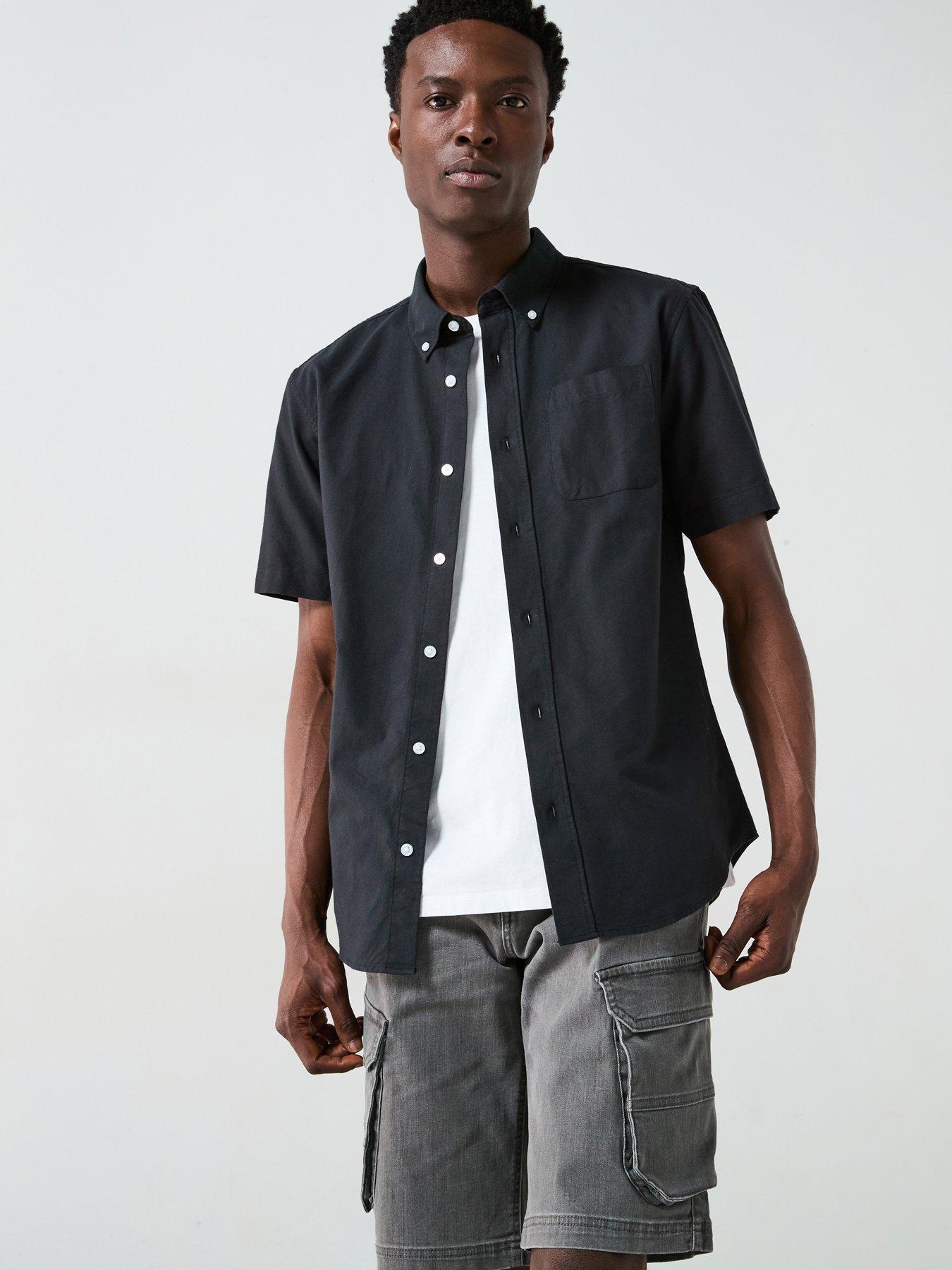 everyday-short-sleeve-oxford-shirt-black