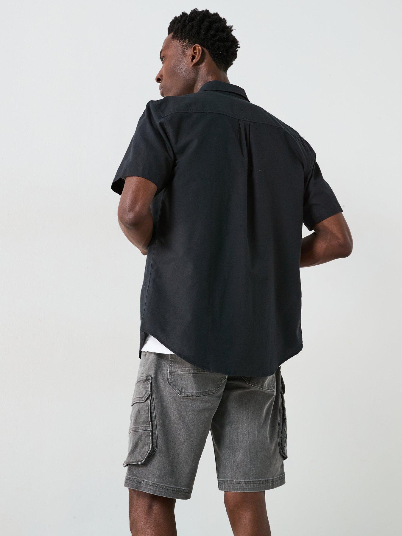Image 2 of 6 of Everyday Short Sleeve Oxford Shirt - Black
