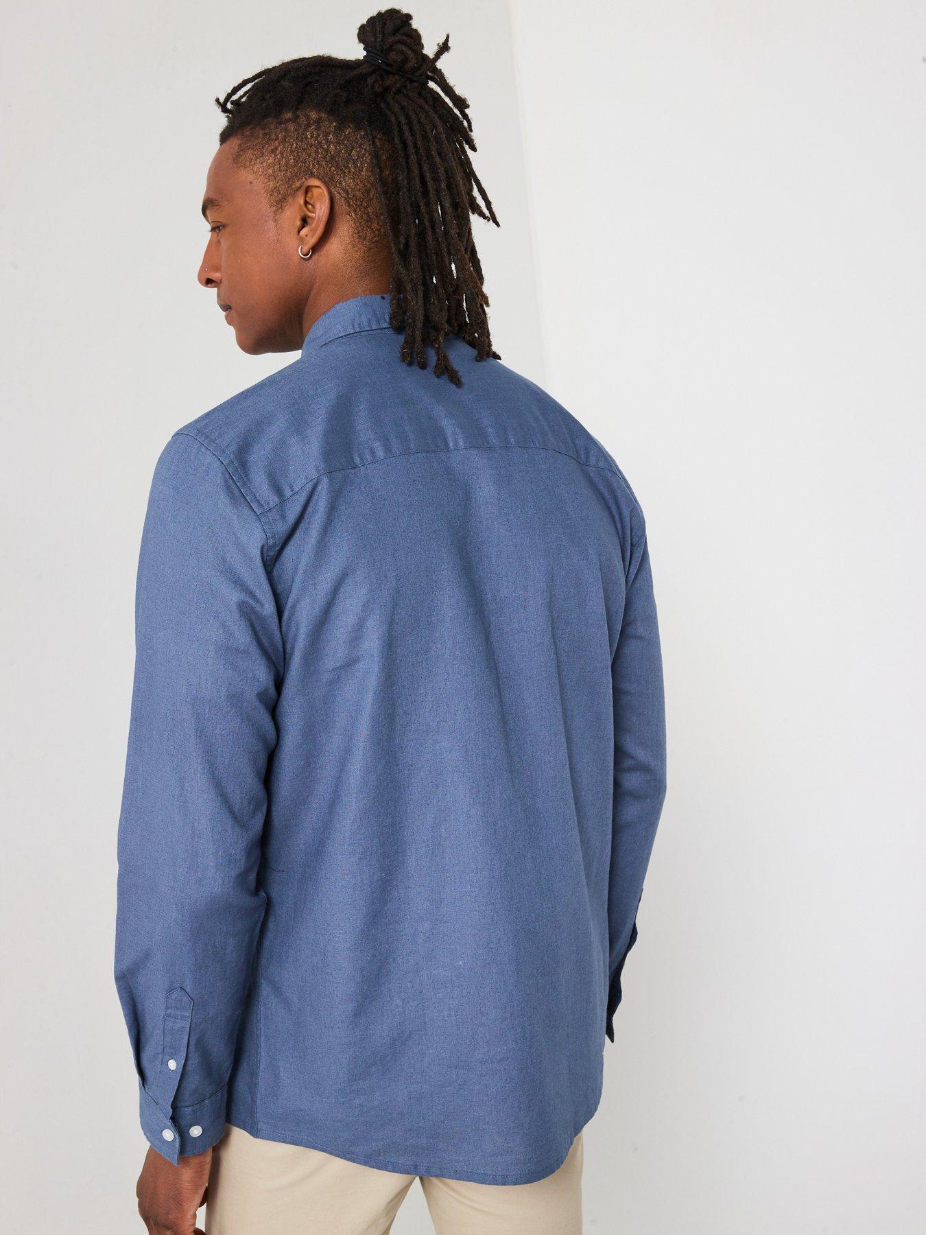 Image 2 of 6 of Everyday Long Sleeve Linen Shirt - Mid Blue