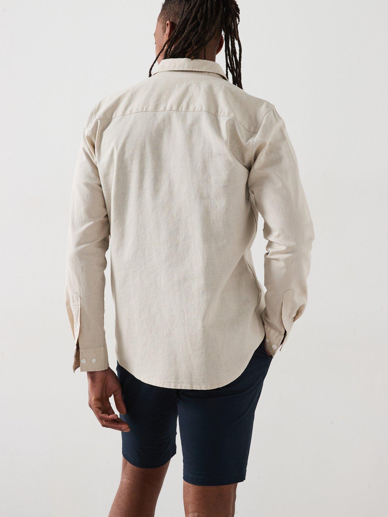 Image 2 of 6 of Everyday Long Sleeve Linen Shirt - Stone