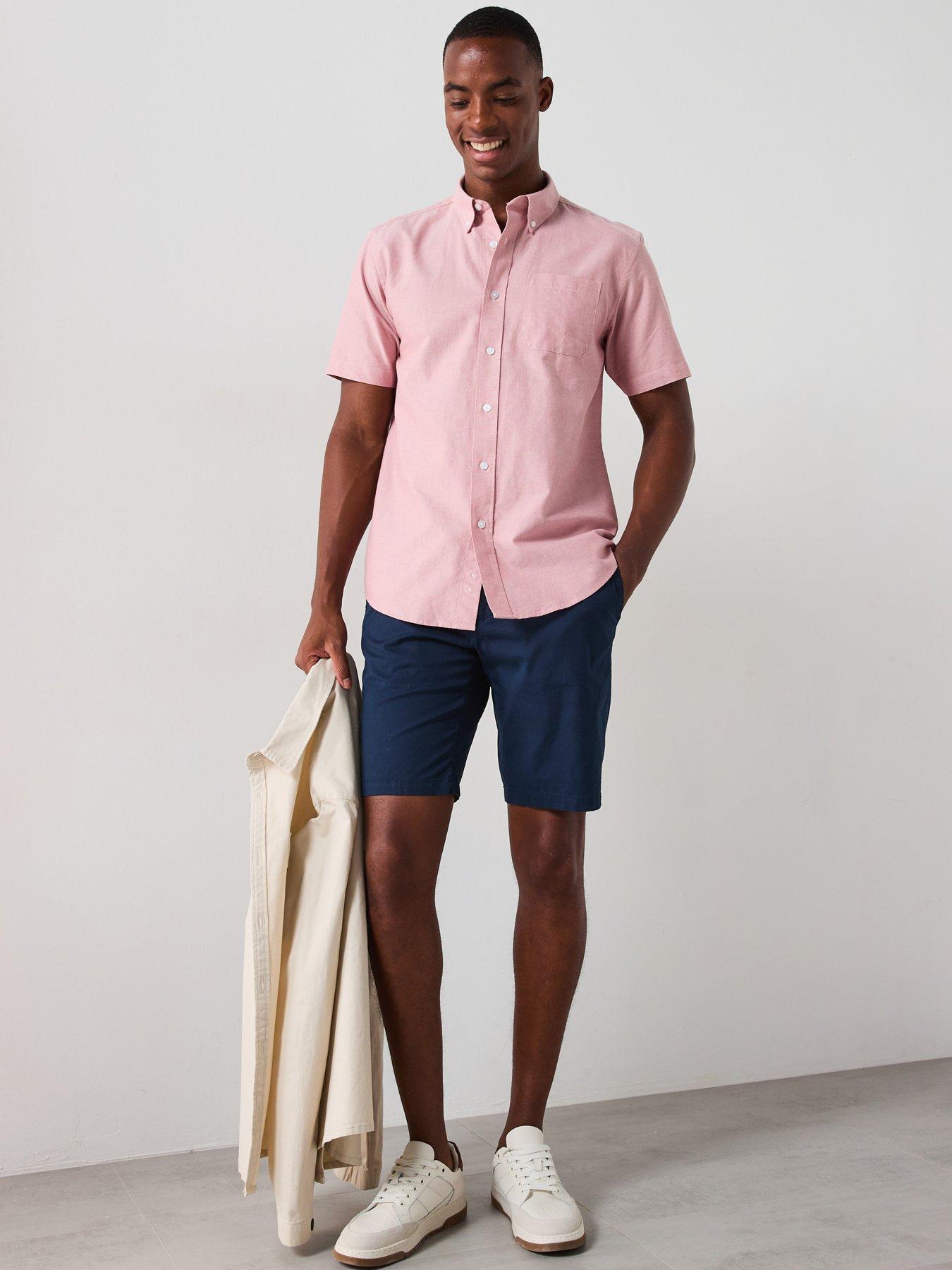 Image 3 of 6 of Everyday Short Sleeve Oxford Shirt - Pink