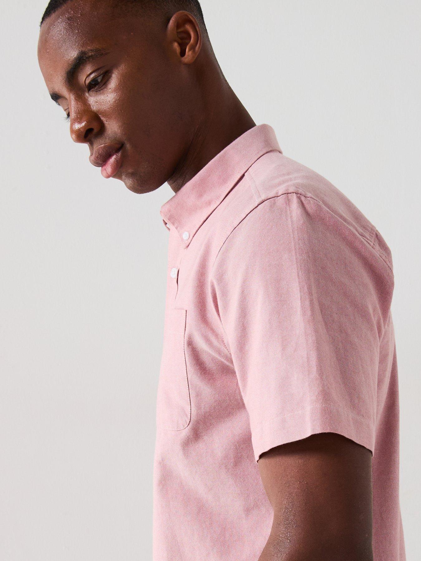 Image 4 of 6 of Everyday Short Sleeve Oxford Shirt - Pink