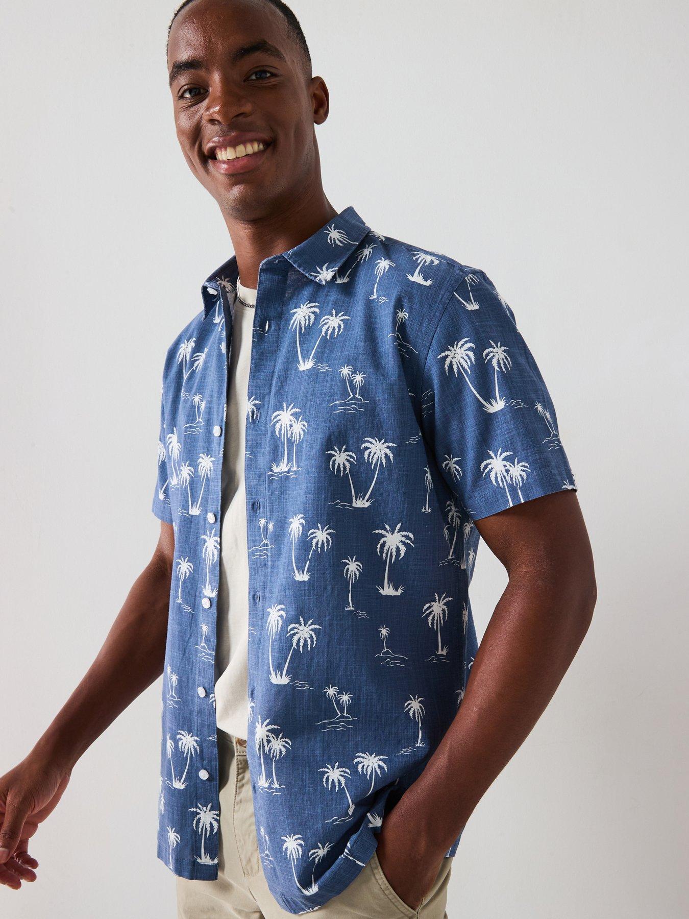 Image 5 of 6 of Very Man Short Sleeve Printed Shirt - Blue