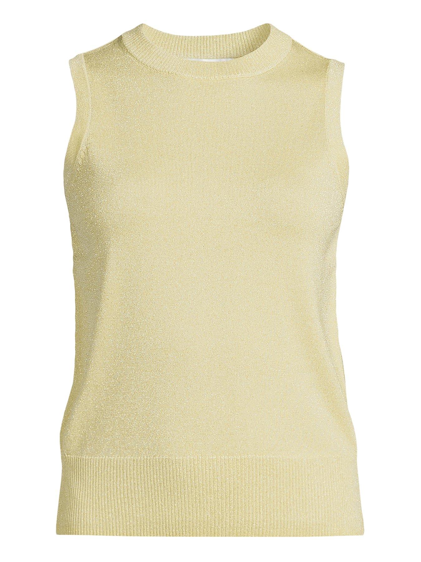  image of michelle-keegan-metallic-knit-top-green