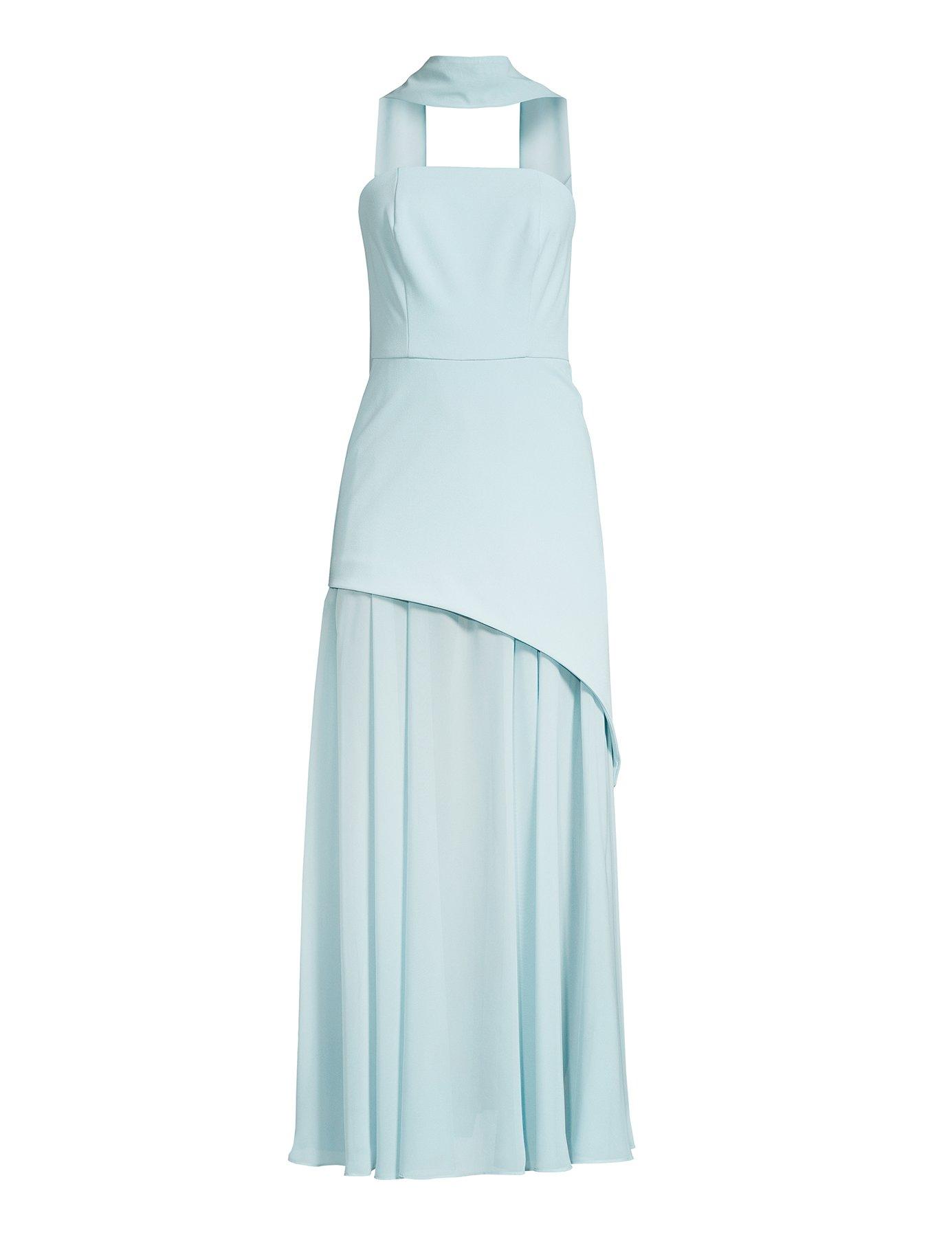  image of michelle-keegan-bandeaunbspdress-with-neck-scarf-blue