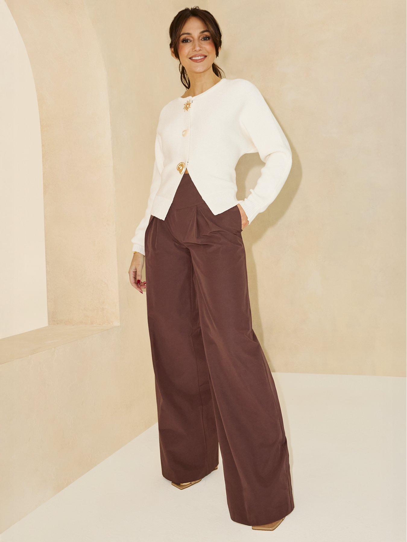 michelle-keegan-waistband-wide-leg-trousers-brown