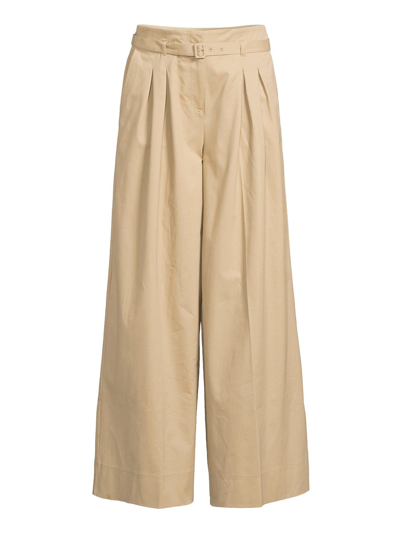  image of michelle-keegan-belted-extra-wide-leg-trousers-beigenbsp