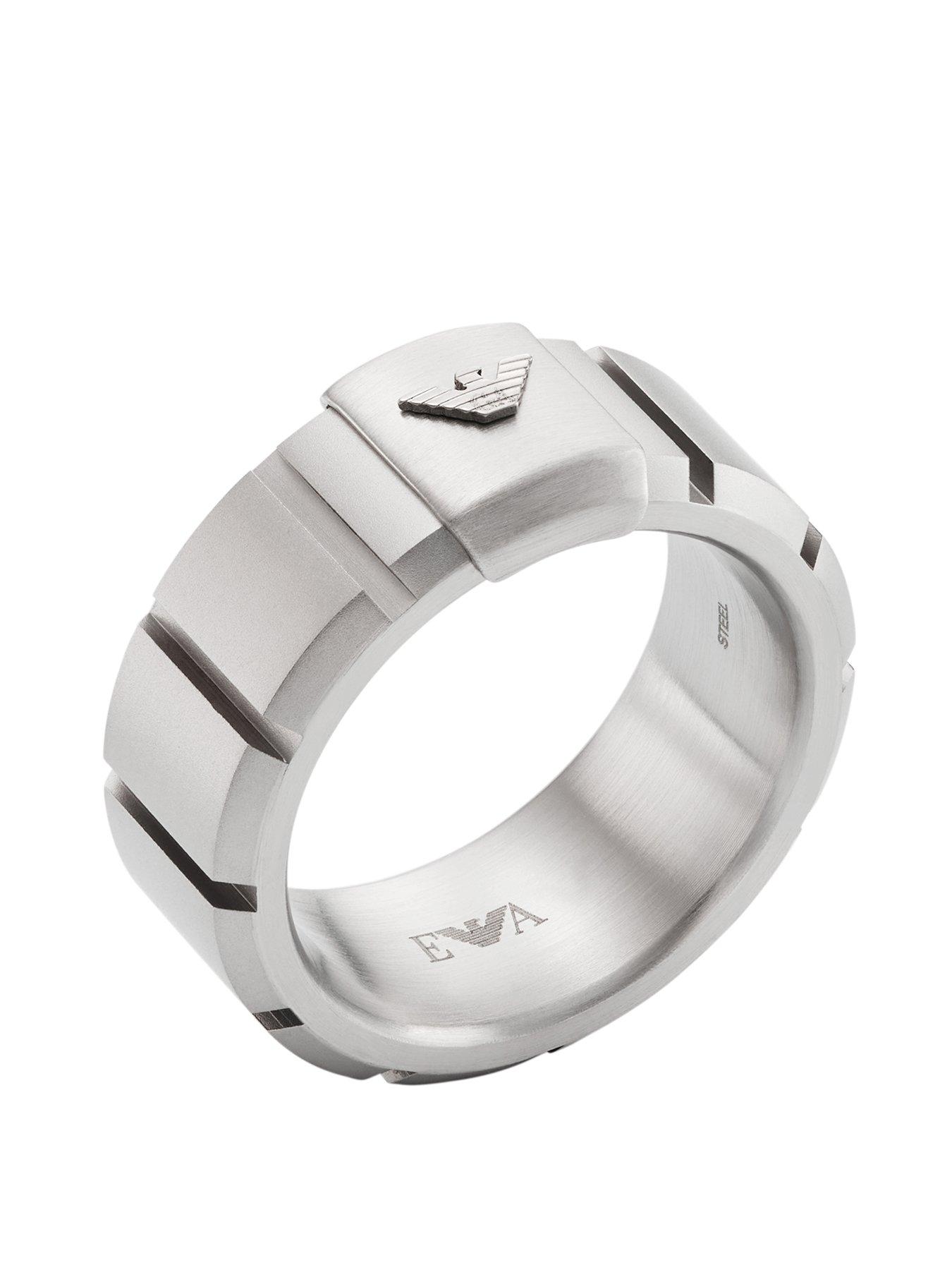 Emporio Armani Stainless Steel Band Ring littlewoods