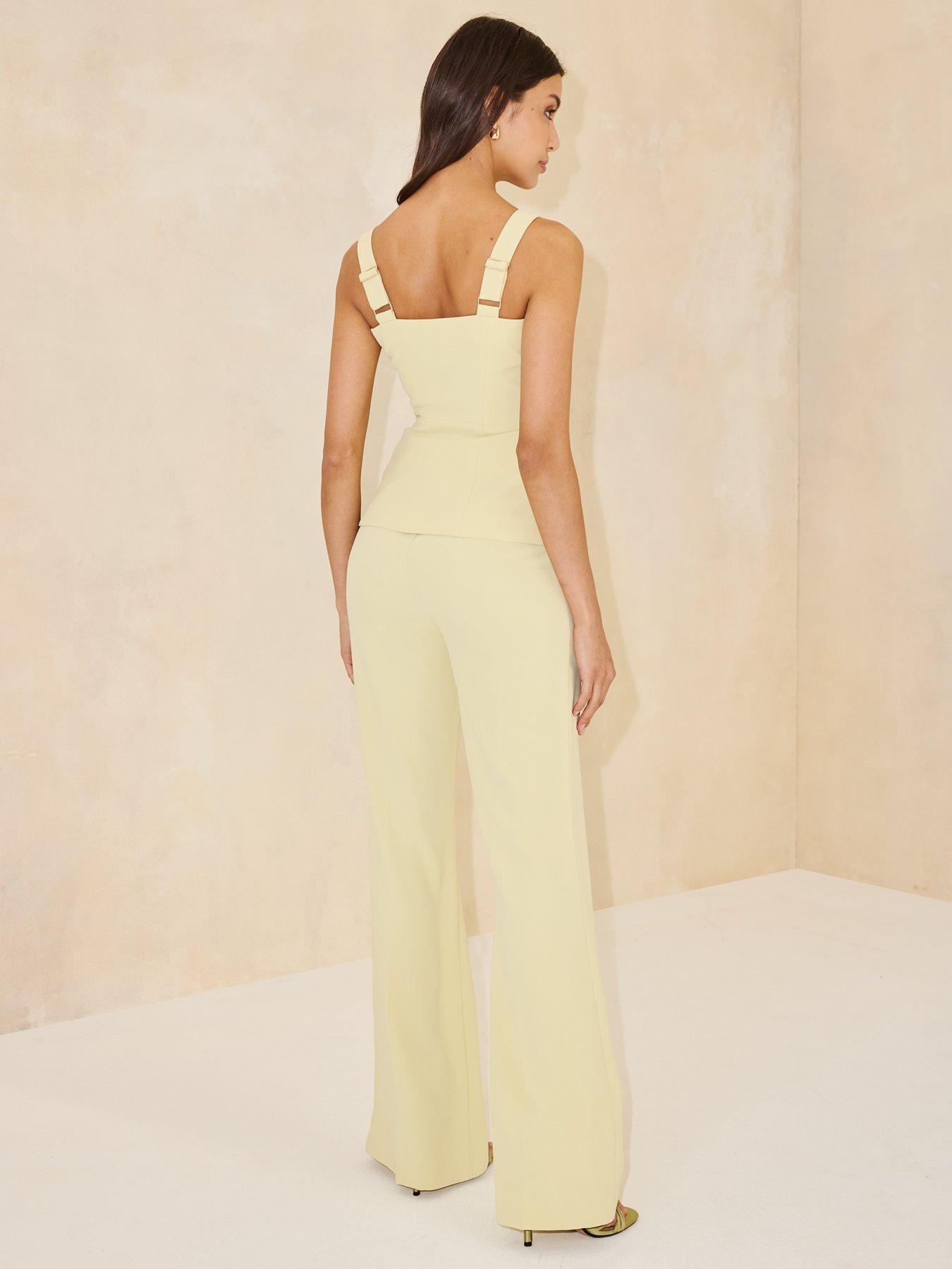  image of michelle-keegan-wide-leg-trousers-green