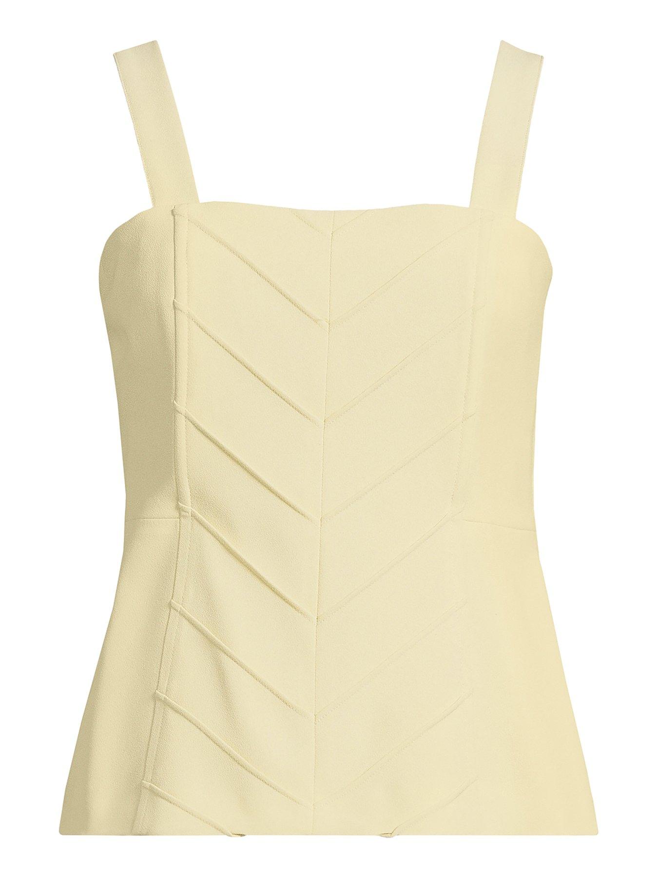  image of michelle-keegan-pleated-detail-strappy-top-green