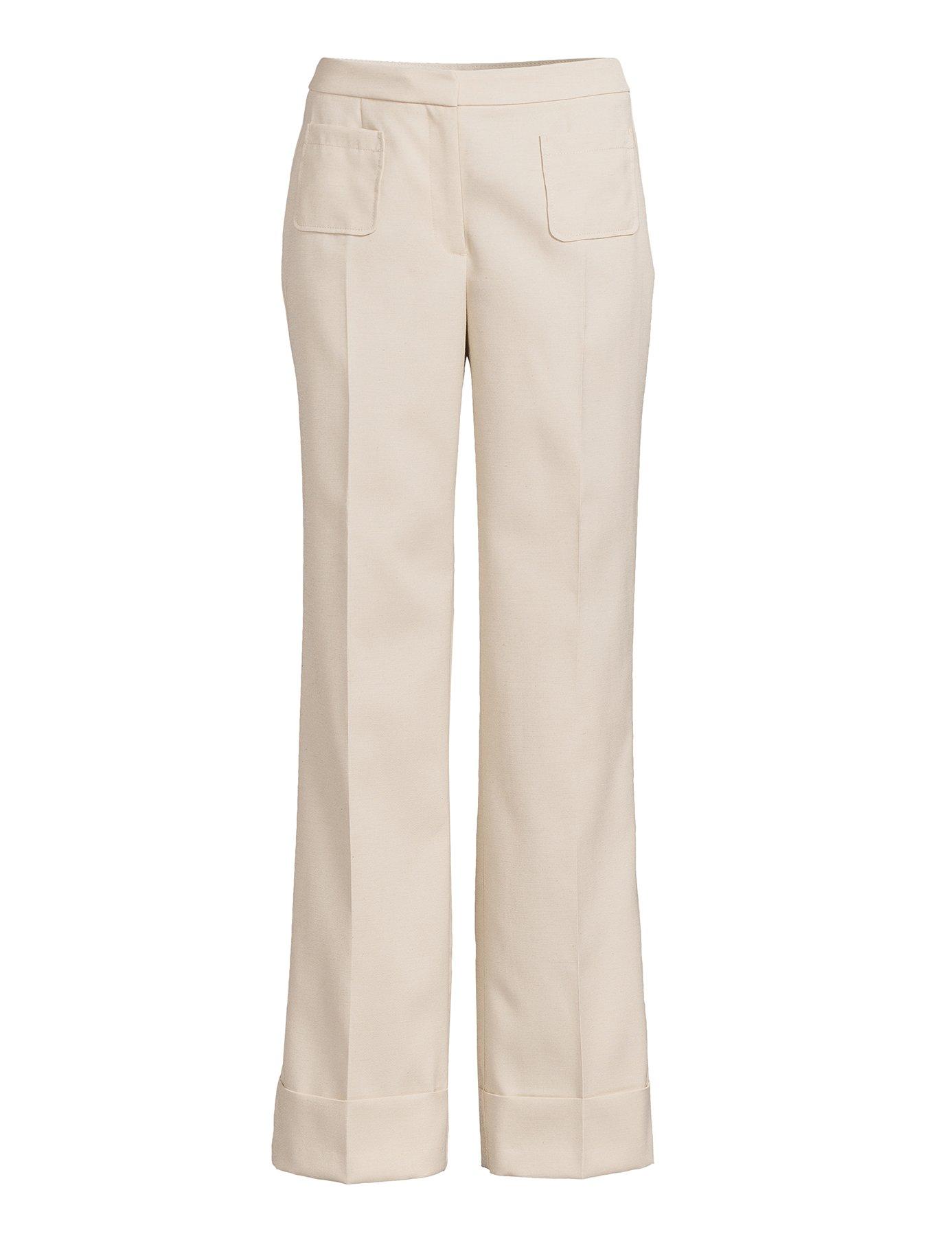  image of michelle-keegan-co-ord-tailored-straight-leg-trousers-beige