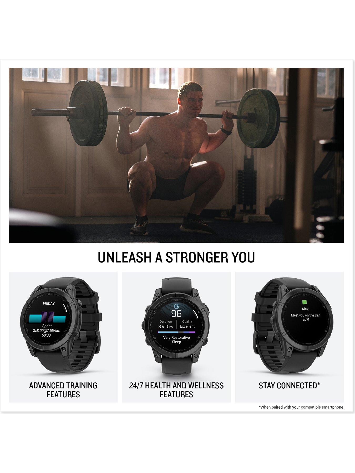 Image 4 of 7 of Garmin fenix E Smartwatch -&nbsp;Slate Gray