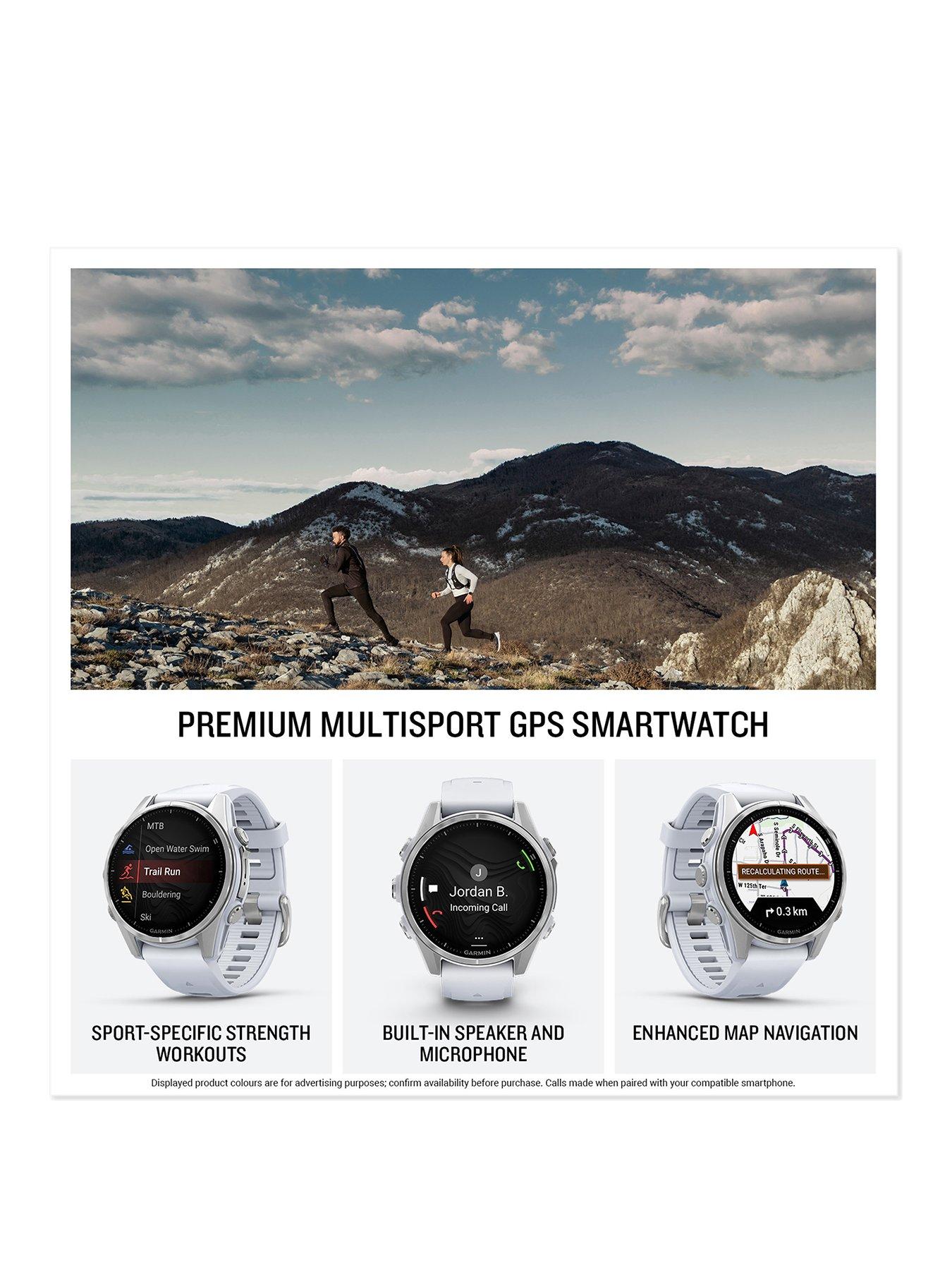  image of garmin-fenix-8-43-mm-amoled-silver-with-whitestone-silicone-band