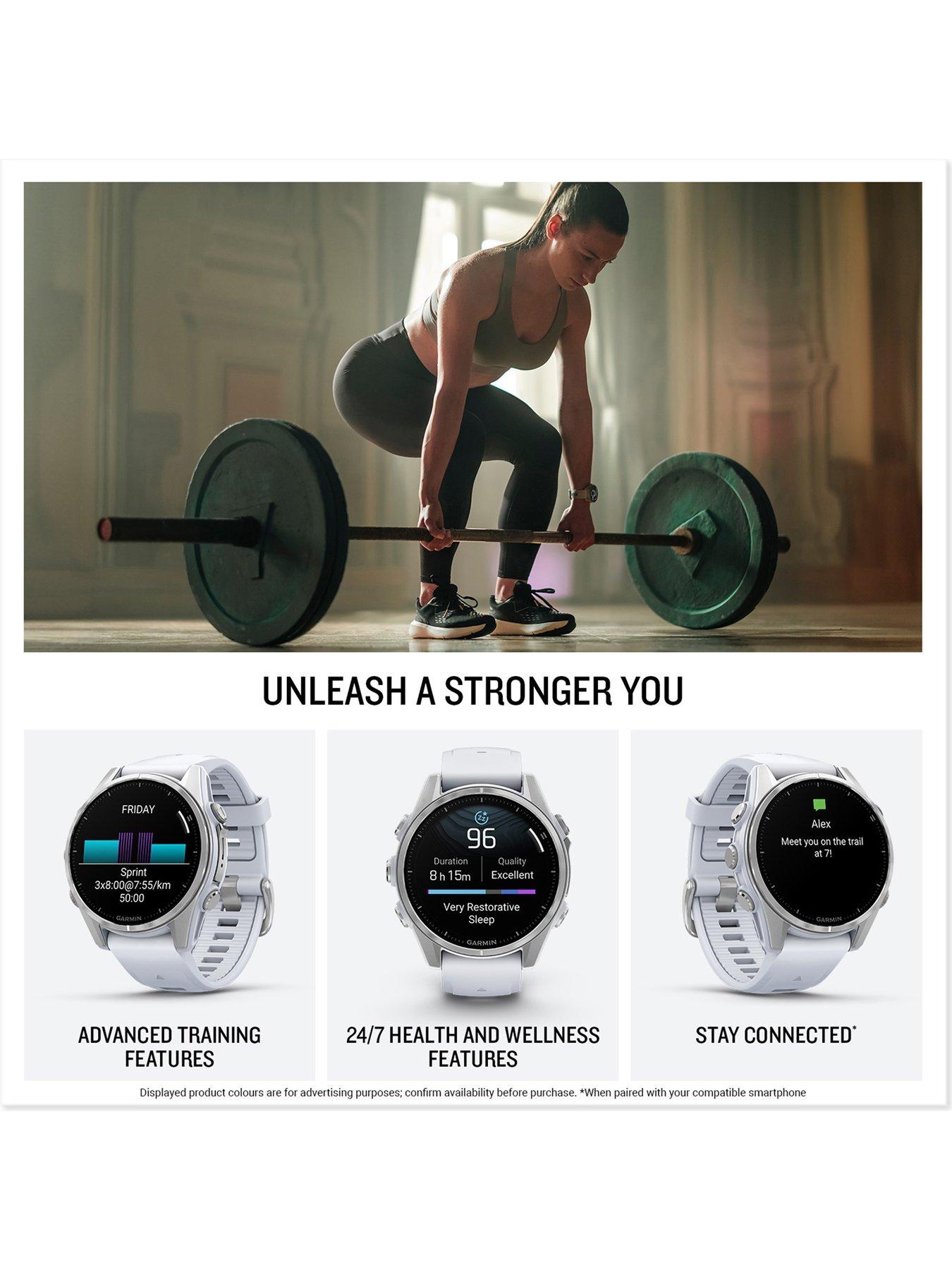 Image 4 of 7 of Garmin fenix 8 - 43 mm, AMOLED, Silver with Whitestone Silicone Band
